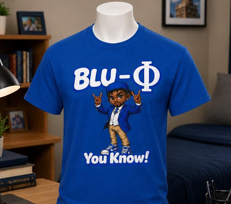 Sigma Blu Phi Tee PBS Greek Life Shirt Black Greek Apparel Fraternity Gift Sigma Blue Shirt Sigma Gift Greek Letter Tee