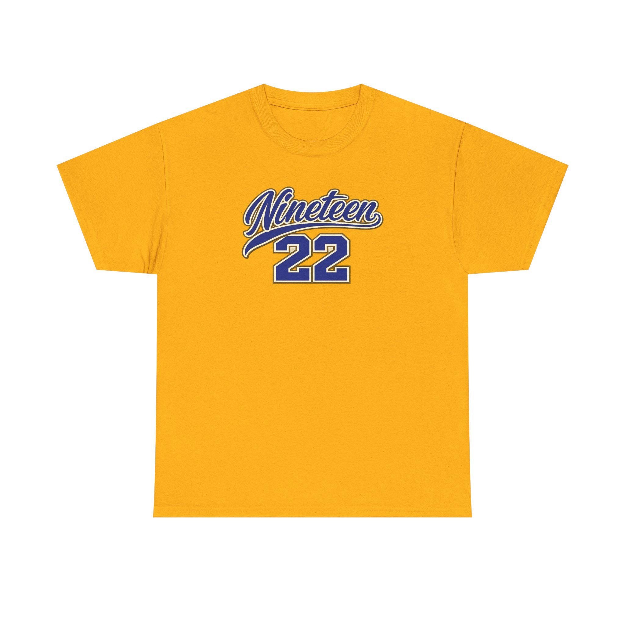 Nineteen 22 SG Rho Tee | Pretty Poodle Blue and Gold T-Shirt