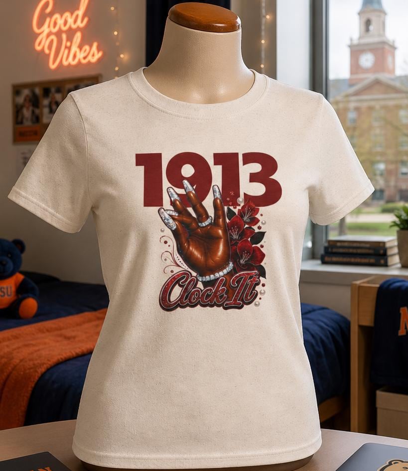 DST HBCU D9 Sorority '13 Clock It Tee Paraphernalia Crossing or Prophyte Gift