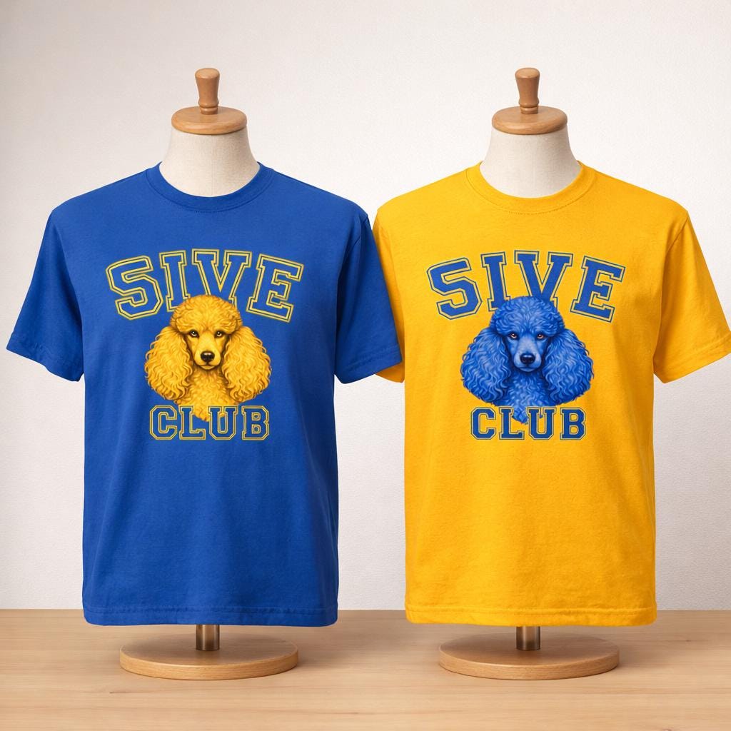 Poodles Ace Club Shirt SGRho Poodle Shirt Poodles Sorority Shirt Blue Gold Greek Life Shirt Poodles Gift