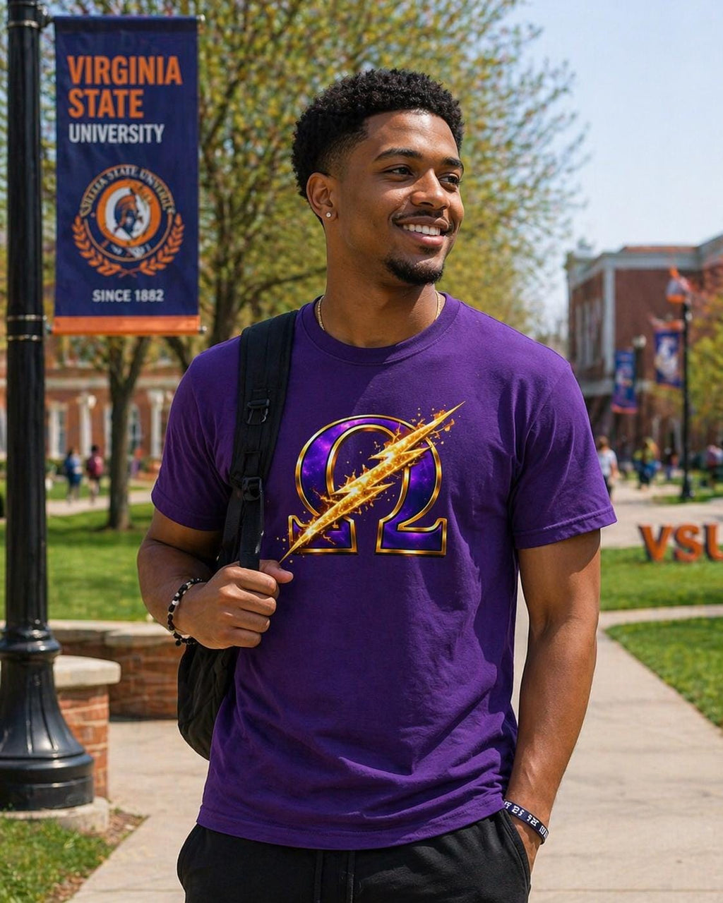 Que Lightning Shirt Que Dog Tee Omega Symbol Shirt Omega Paraphernalia Divine 9 Apparel Greek Life Shirt Omega Gift