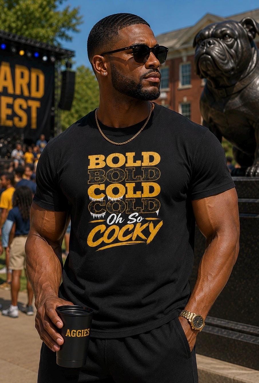 ICE Cold Alpha Bold Bold Shirt for Fraternity Brother, For Son, Crossing Gift, Probate Gift for New Members of an HBCU Greek Fraternity