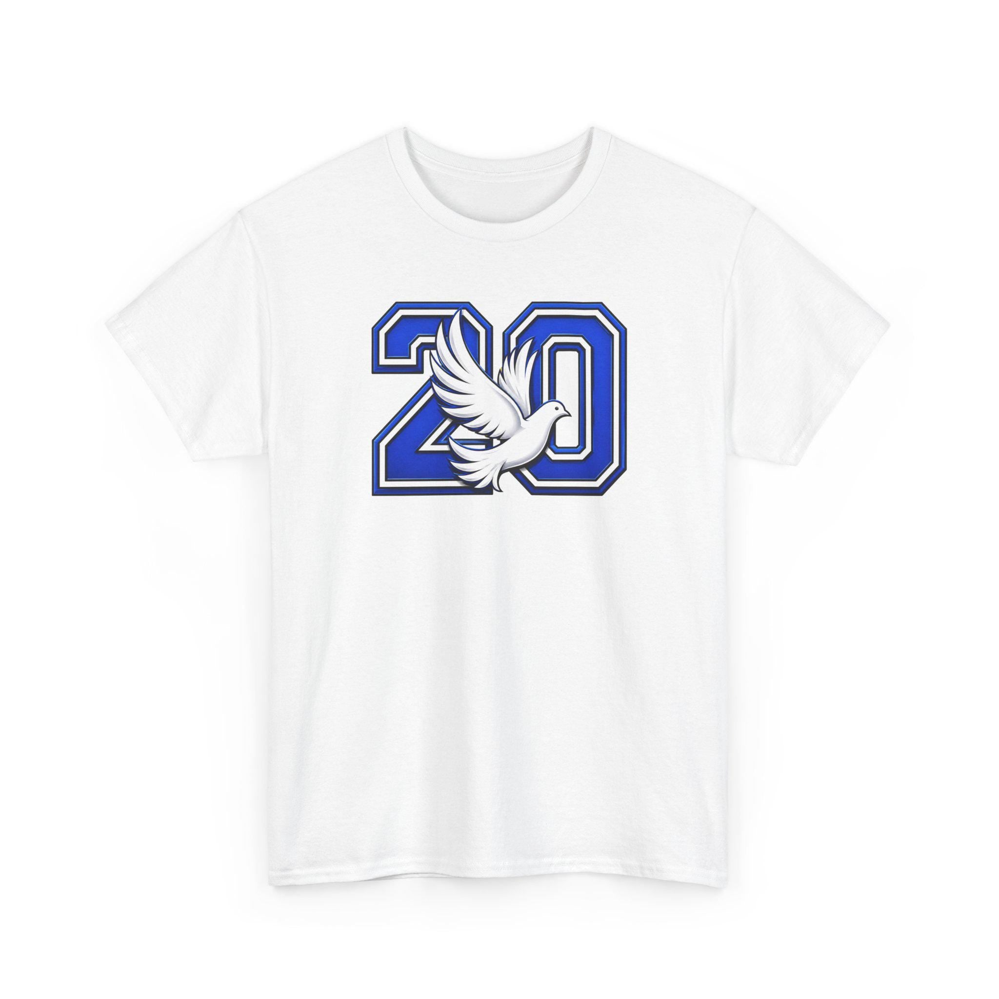 Finer Zeta Number 20 Dove Tee | Blue and White Zeta Sorority
