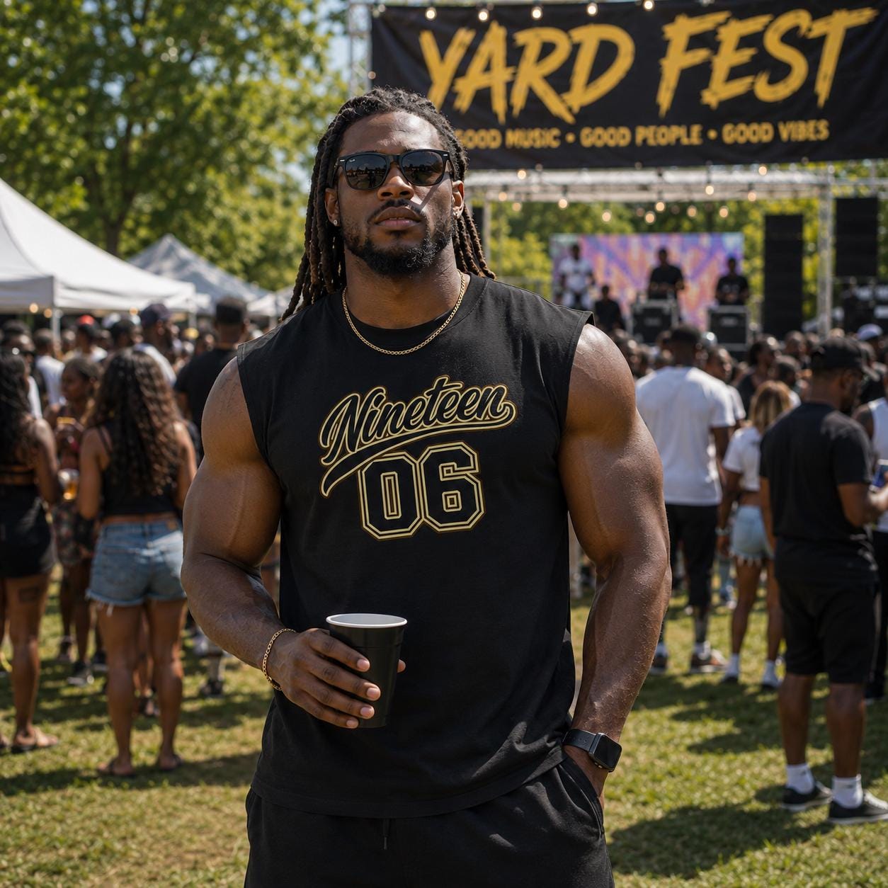 Nineteen 06 Alpha Tee | ICE Cold Brothers | Black and Gold Fraternity