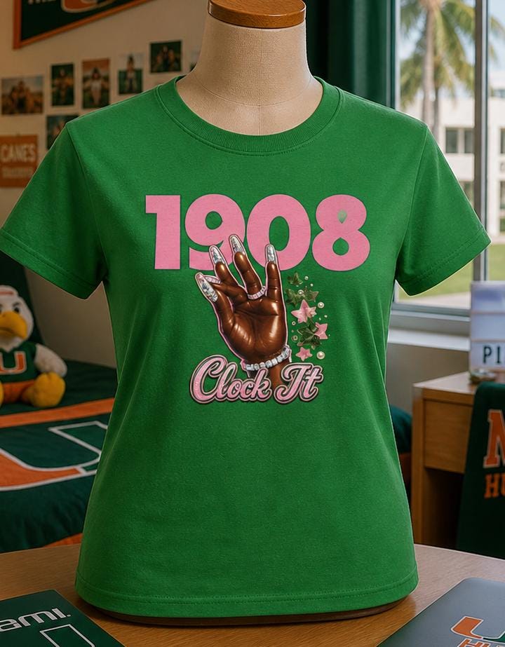 Alpha HBCU D9 Sorority '08 Clock It Tee – Crossing, Probate & Sorority Gift Shirt