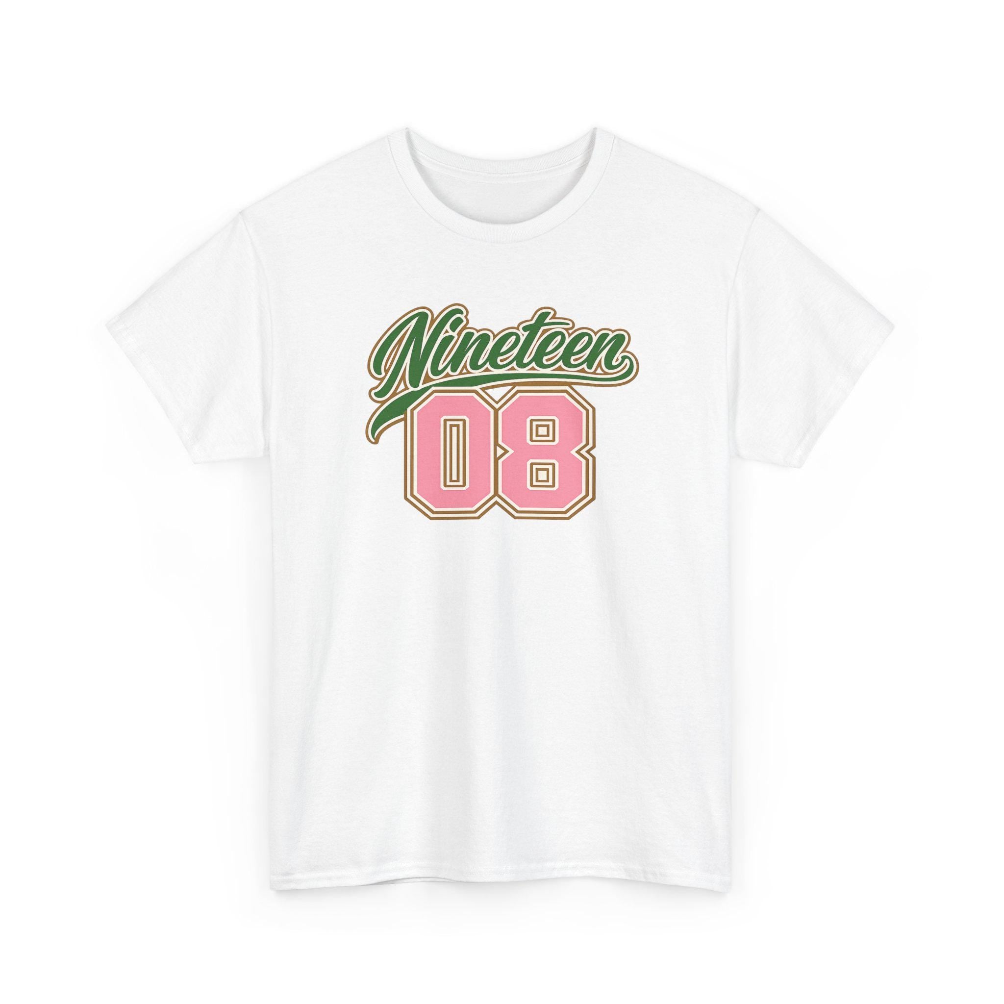 Alpha Nineteen 08 Pretty Girl Pink Tee | Pink and Green Sorority