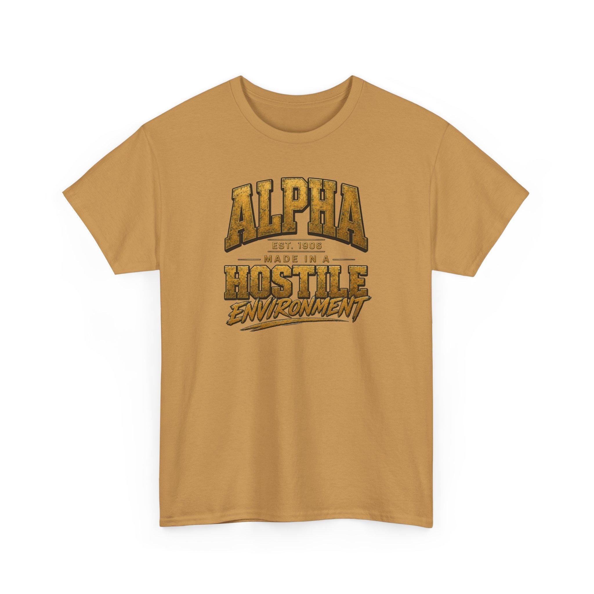 Ice Cold Alpha Inspired Shirt Ice, Made In a Hostile Environment, Cold '06 Graphic Shirt Black Greek Life Apparel College Fraternity Style