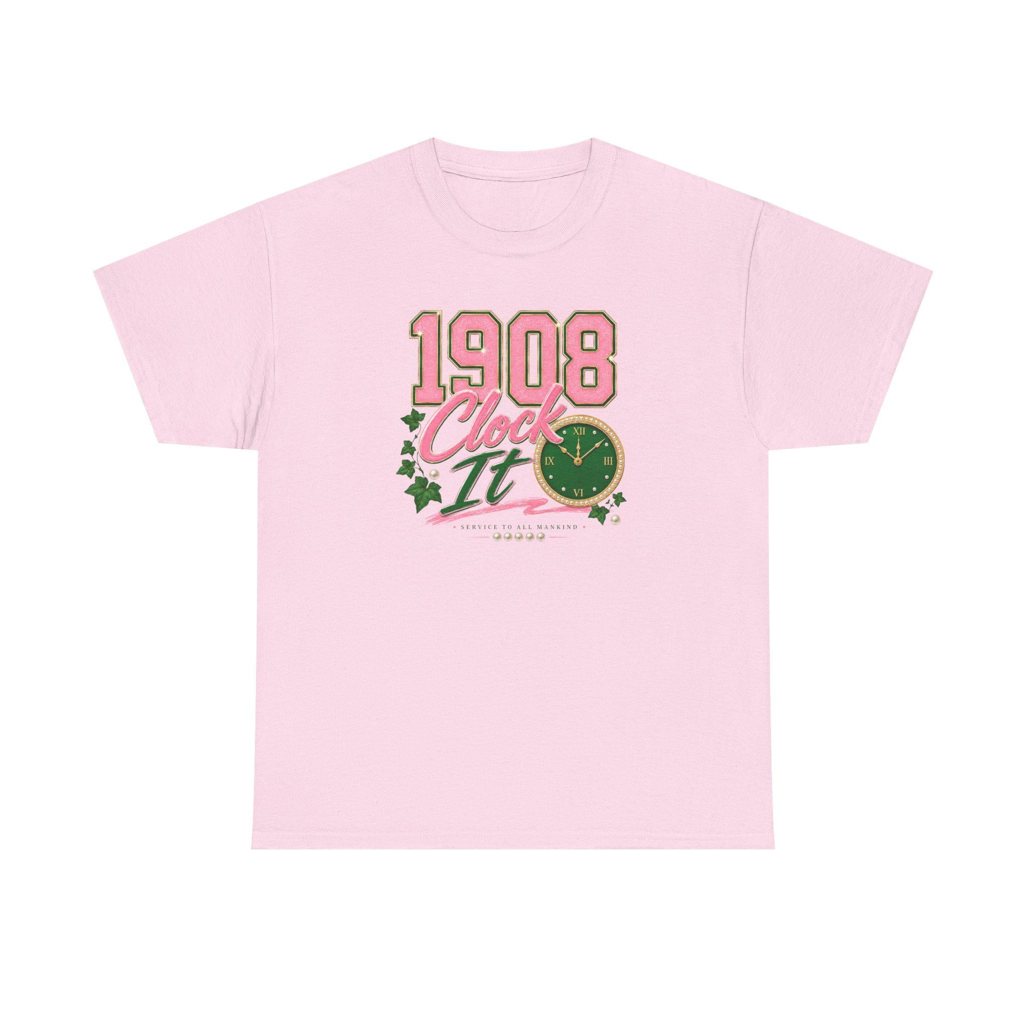 Alpha HBCU D9 Sorority '08 Clock It Tee Paraphernalia Crossing or Prophyte Gift