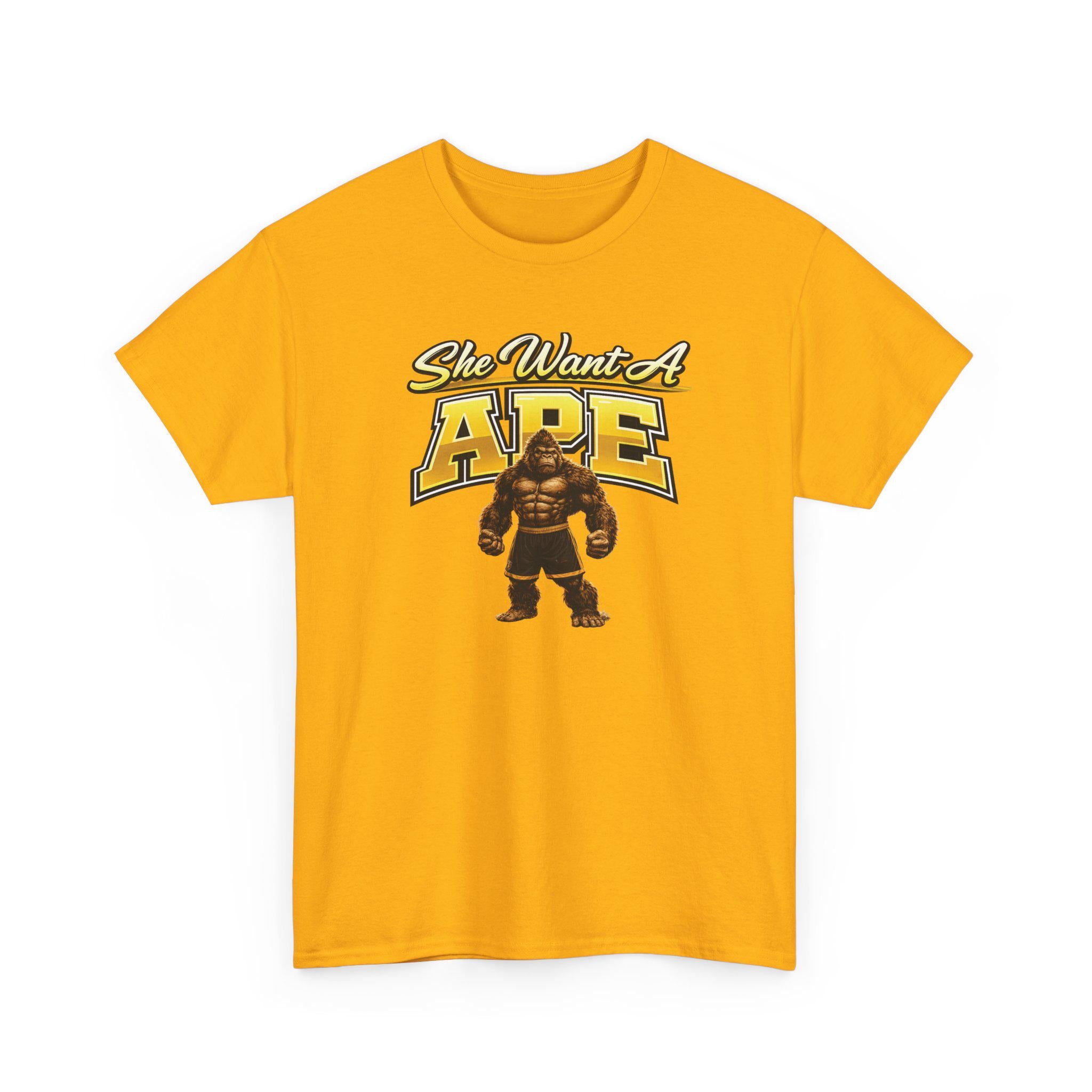 ICE COLD Alpha She Want An Ape Shirt Funny College Graphic Tee Alpha Male Gorilla T-Shirt Fraternity Style Shirt Bold Statement Urban Tee