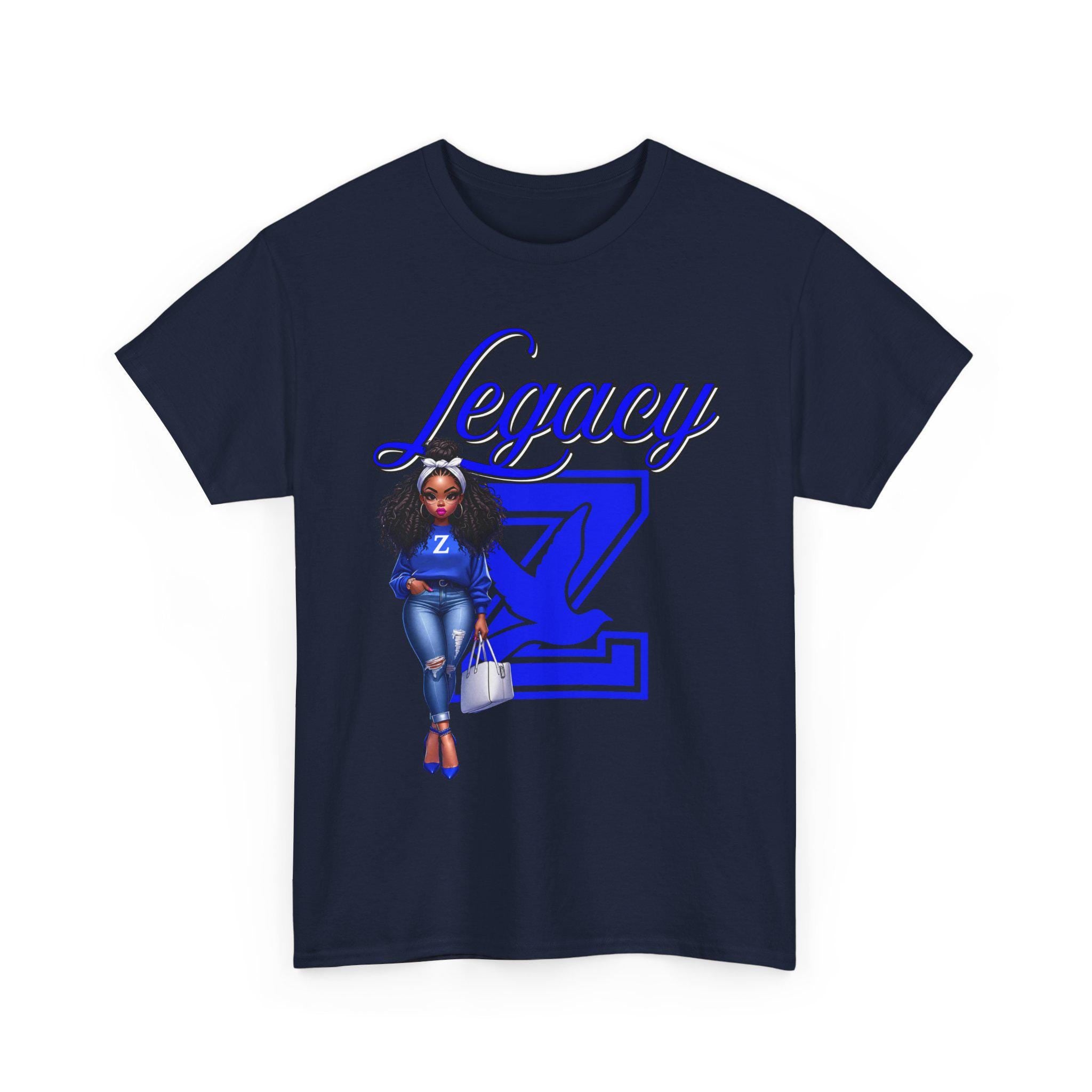 Zeta Legacy Shirt ZPB Sorority Tee Zeta Legacy Gift Divine Nine Apparel Sorority Mom Daughter Shirt Blue White Greek Tee