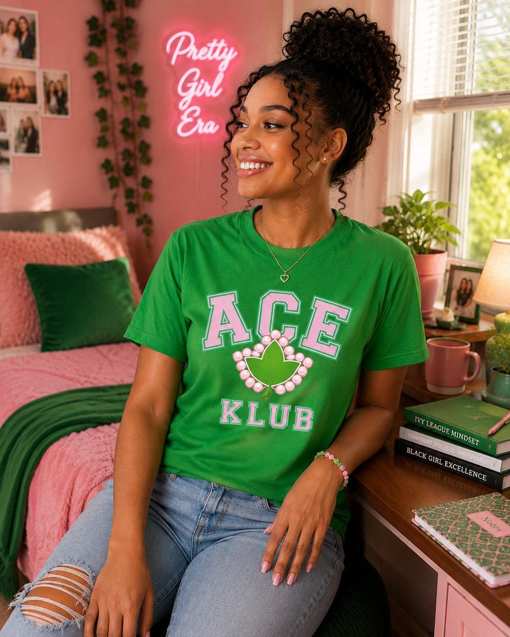 Alpha ACE Club Shirt | Alpha Sorority Tee | Pretty Girl Greek Apparel | Black Sorority Gift | Ivy Tee
