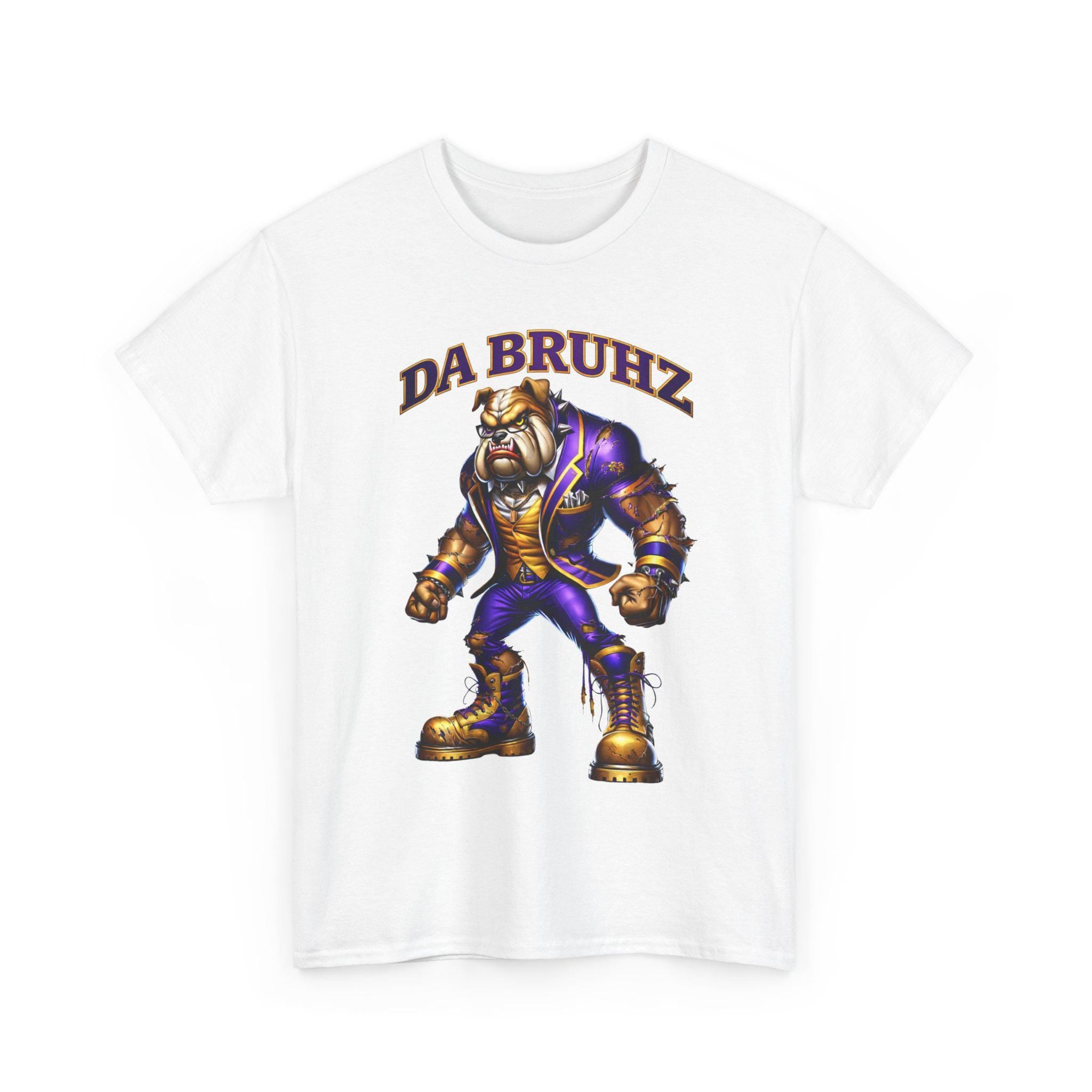 Que Tee Da Bruhz Shirt Q Dog Bulldog shirt Purple Gold Fraternity gear HBCU College Outfit Men Omega Inspired Shirt Gift