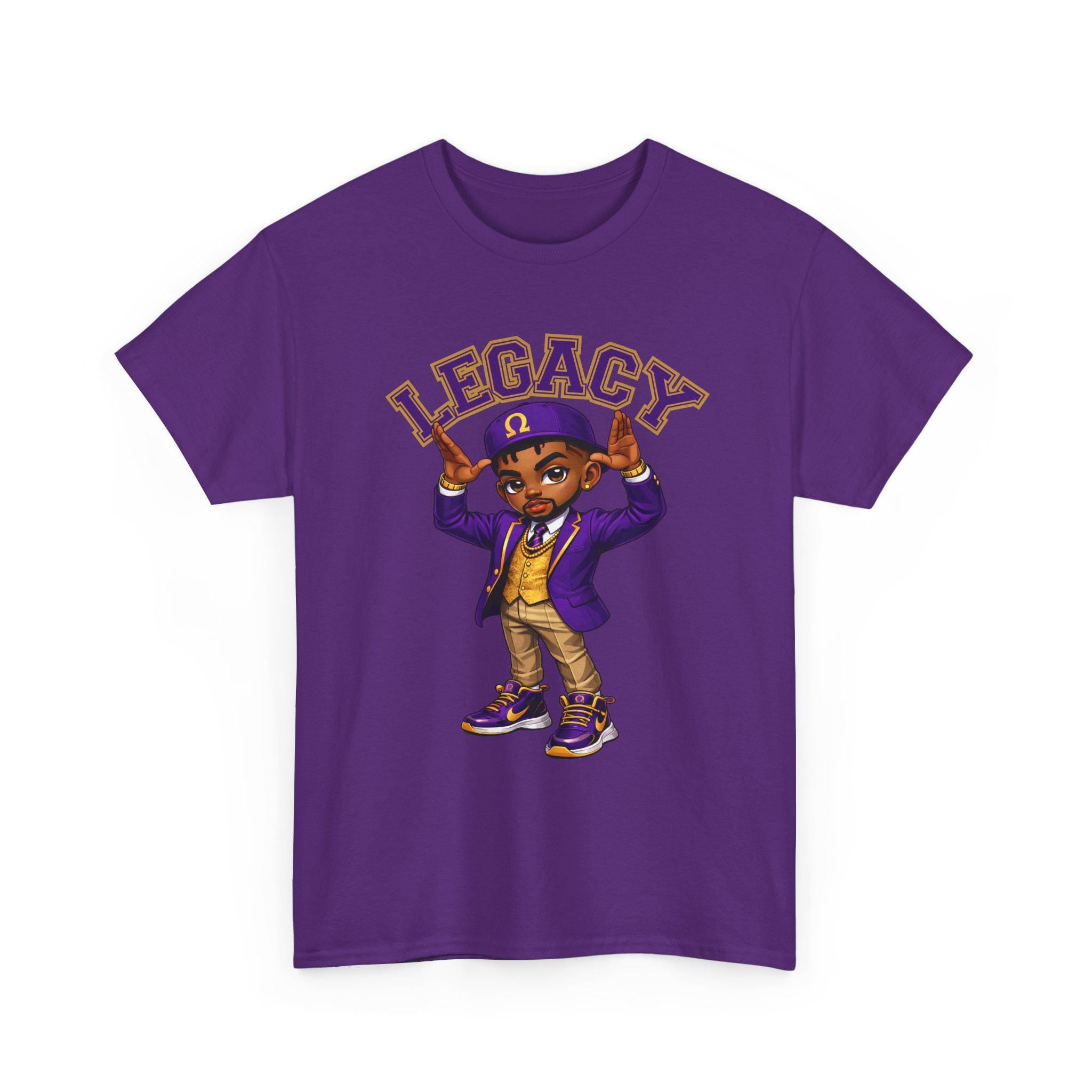 Que Legacy Shirt Omega Fraternity Shirt Purple Gold Ques Shirt Greek Life Apparel Omega Gift Legacy Tee