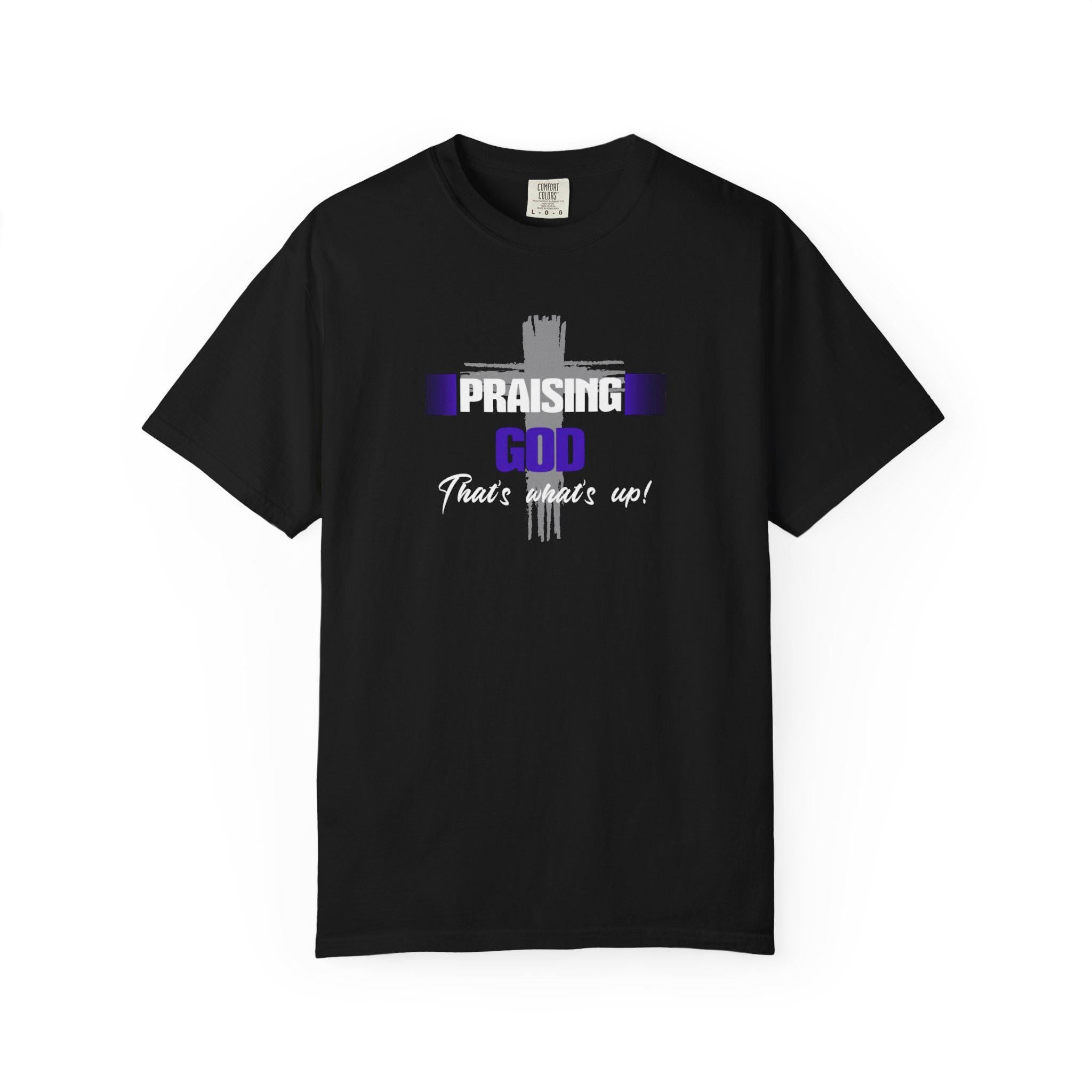 Praise God Thats Whats Sup Glad Ive Got Jesus T-Shirt Vertical Pastel Letters Christian Faith Tee