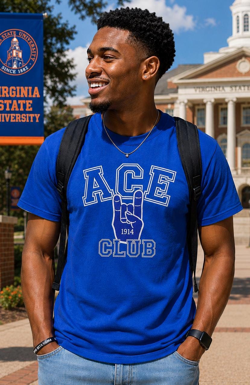 Sigma Line Club Shirt | PBS '14 Fraternity Tee | Sigma Crossing Gift | Ace Deuce Tre Quad Tail Club Shirt | Greek Life Apparel