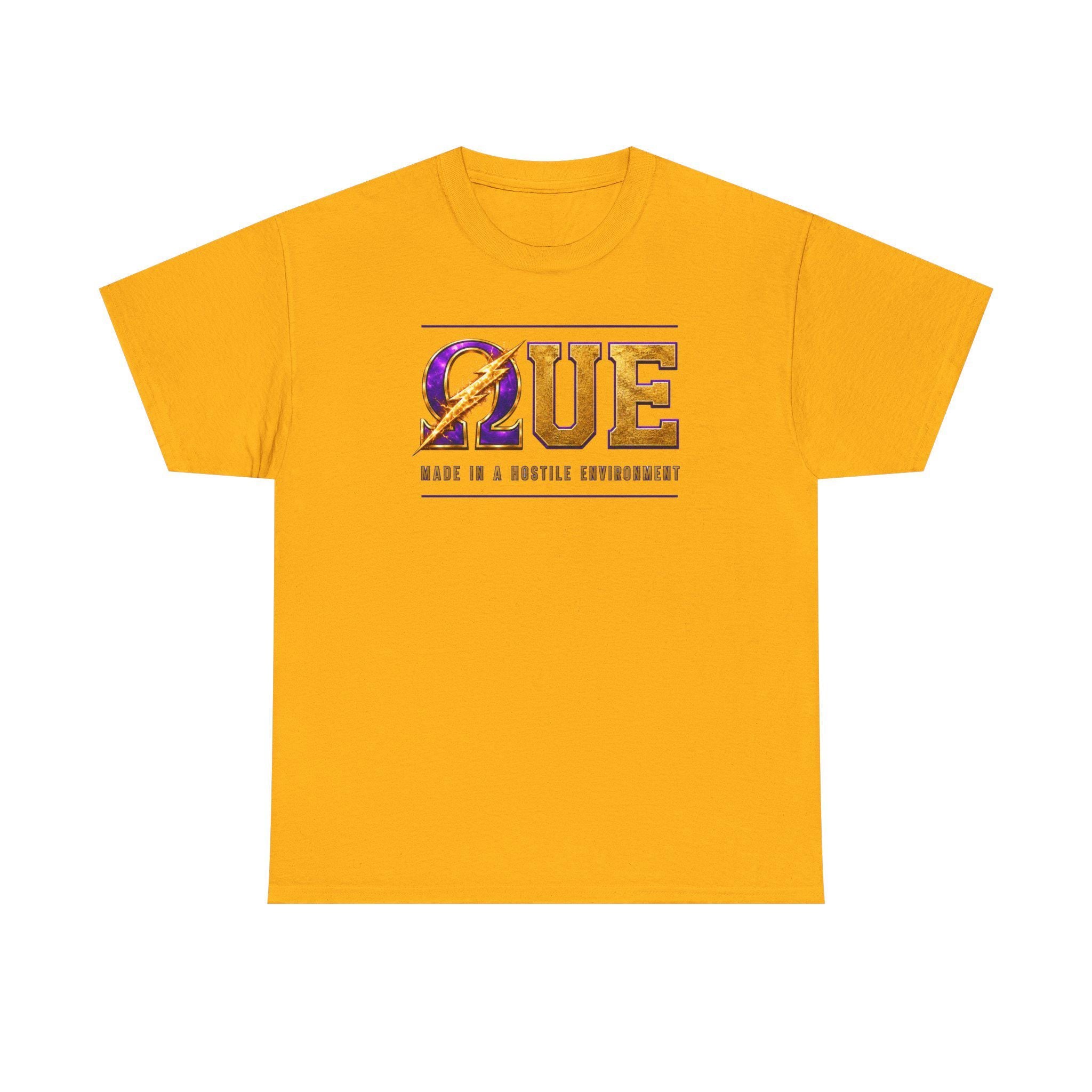 Omega Tee Made In A Hostile Environment Shirt, Q Dog Bulldog shirt Purple Gold Fraternity gear HBCU College Outfit Men Omega Inspired Shirt