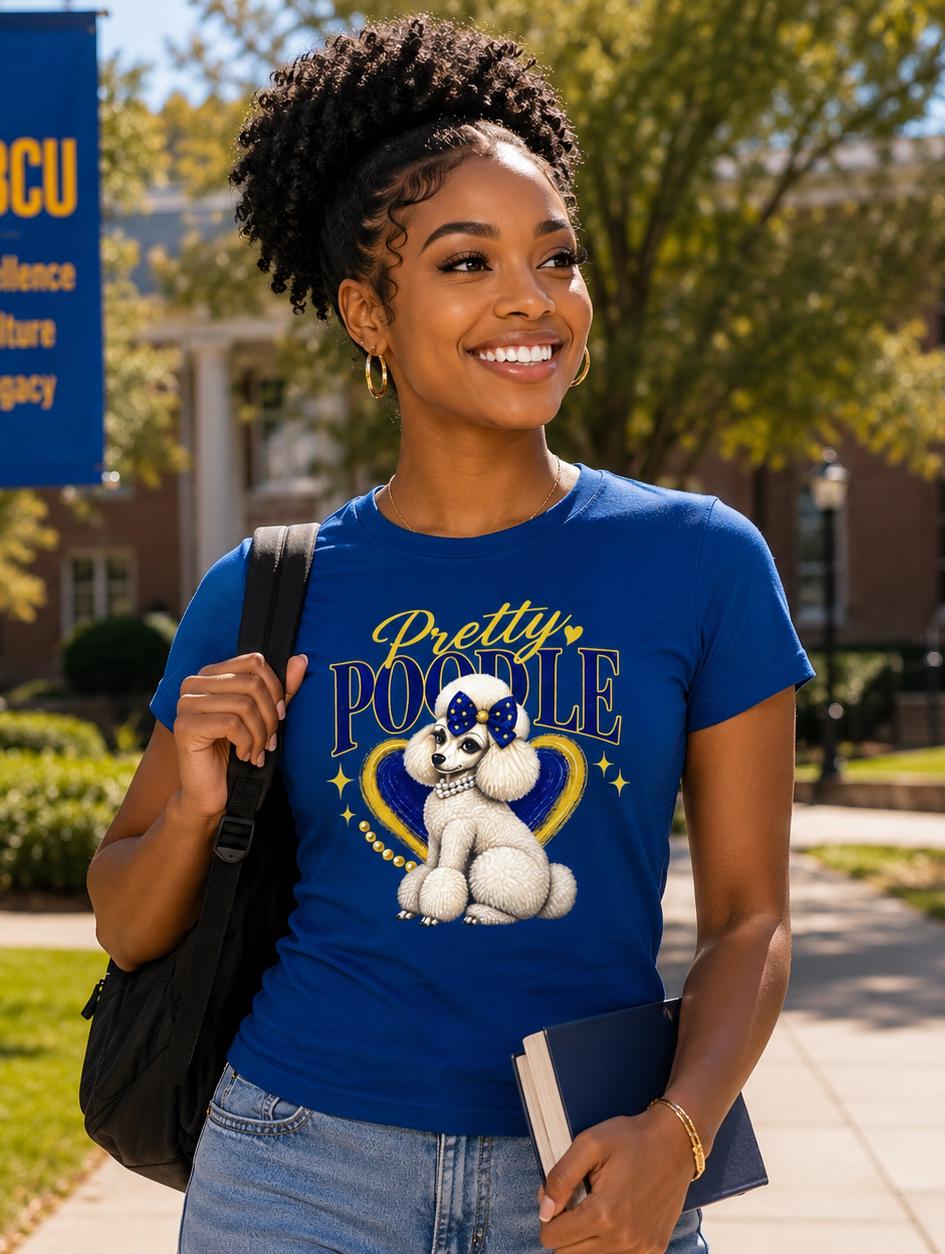 SGRho HBCU D9 Sorority '22 Pretty Poodle Tee Paraphernalia Crossing or Prophyte Gift