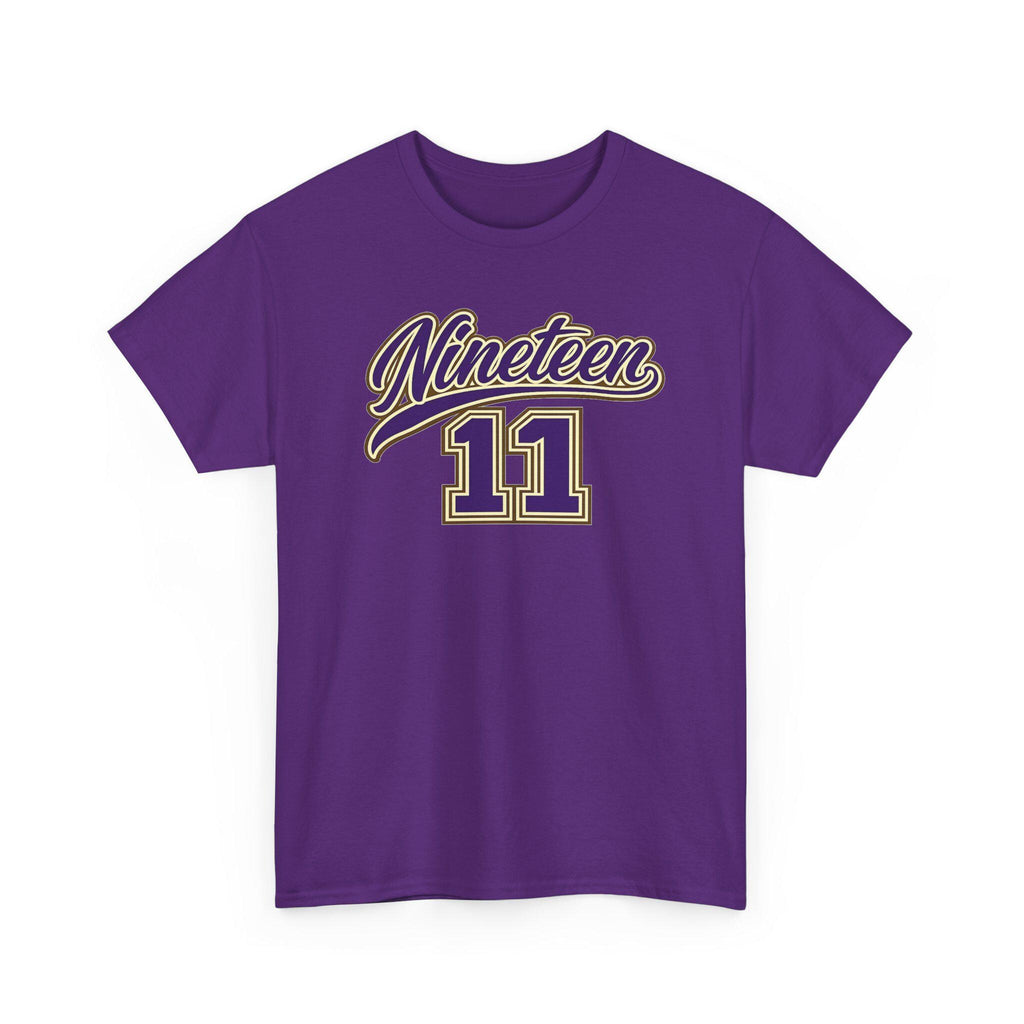 Nineteen 11 QUE Shirt, Men of Omega Tee, Purple and Gold Fraternity