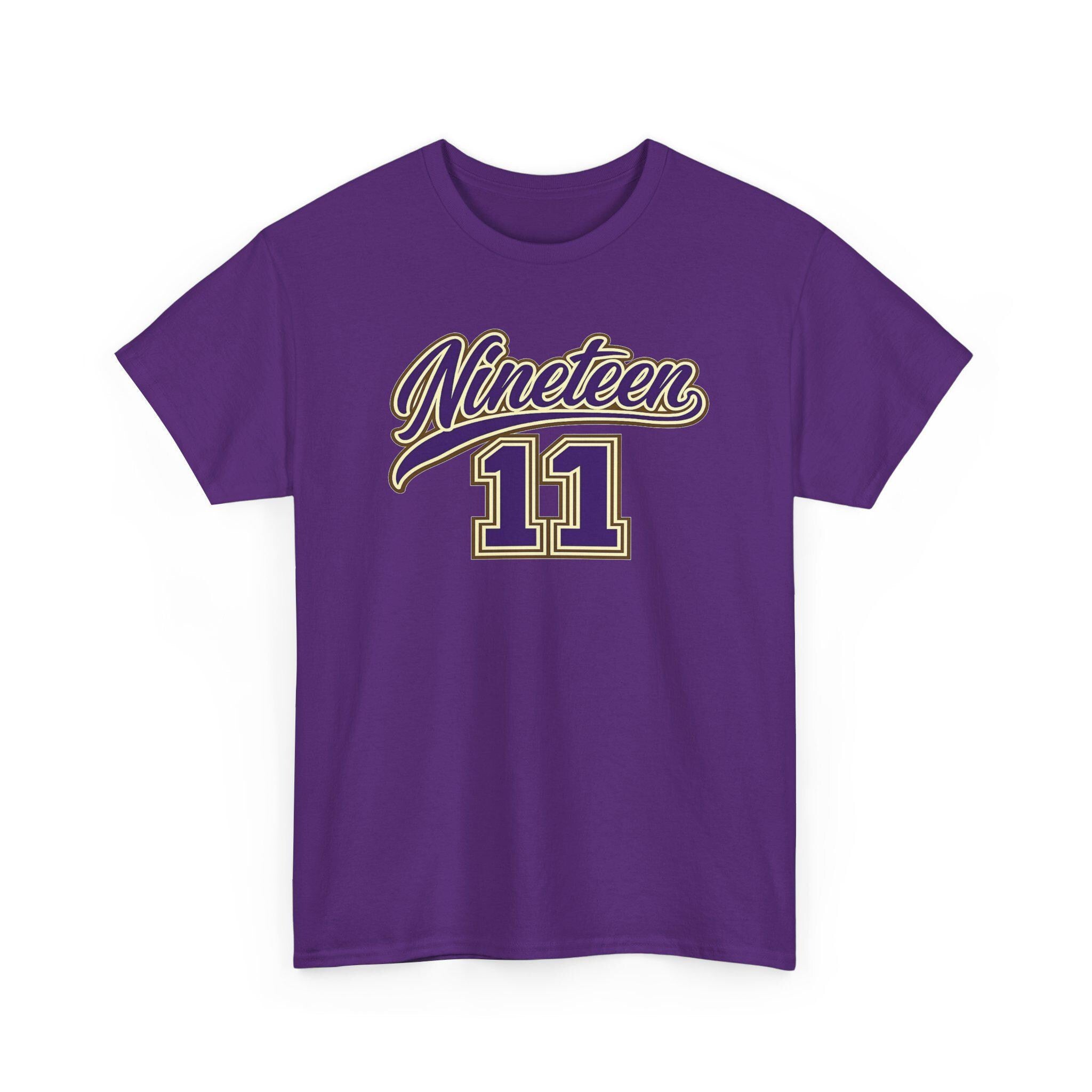 Nineteen 11 QUE Shirt, Men of Omega Tee, Purple and Gold Fraternity