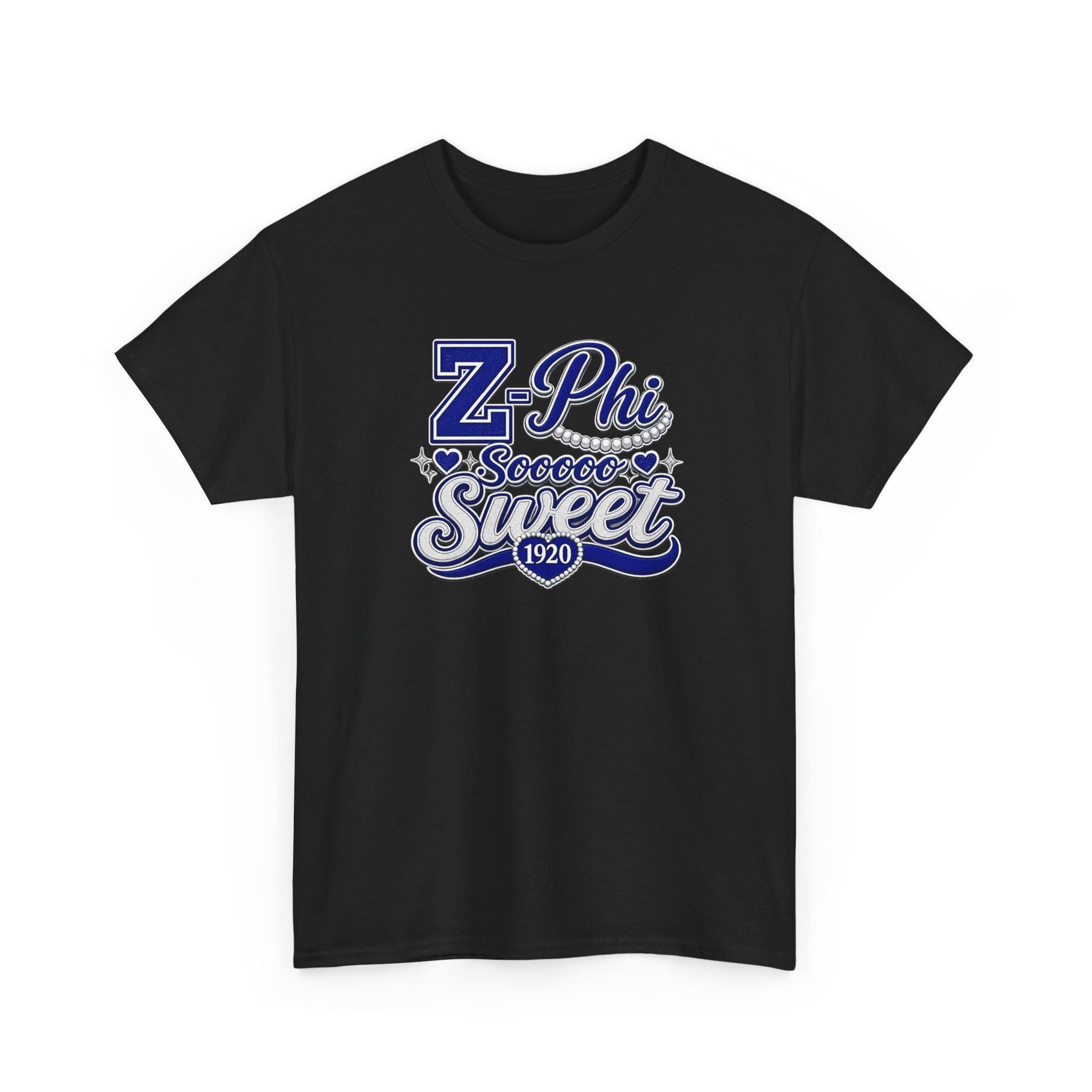Zeta Phi Shirt, Zeta Sorority Shirt Blue and White Greek Apparel ZPB Sorority Gift Black Greek Apparel Zeta Gift