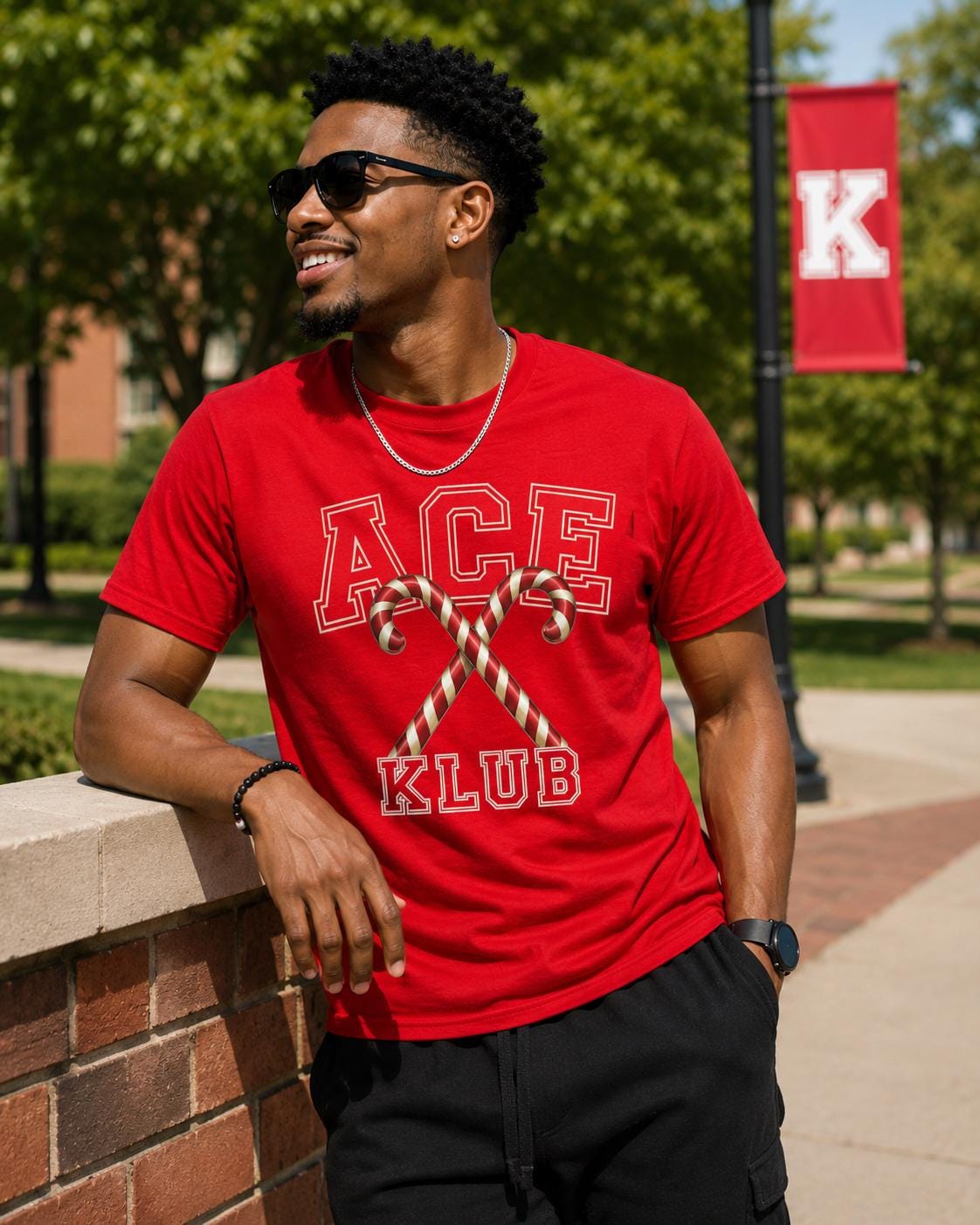 Kappa Divine 9 Shirt | ACE Klub Tee | Black Greek Fraternity Shirt | Crimson and Cream College Apparel | Pretty Boyz Gift