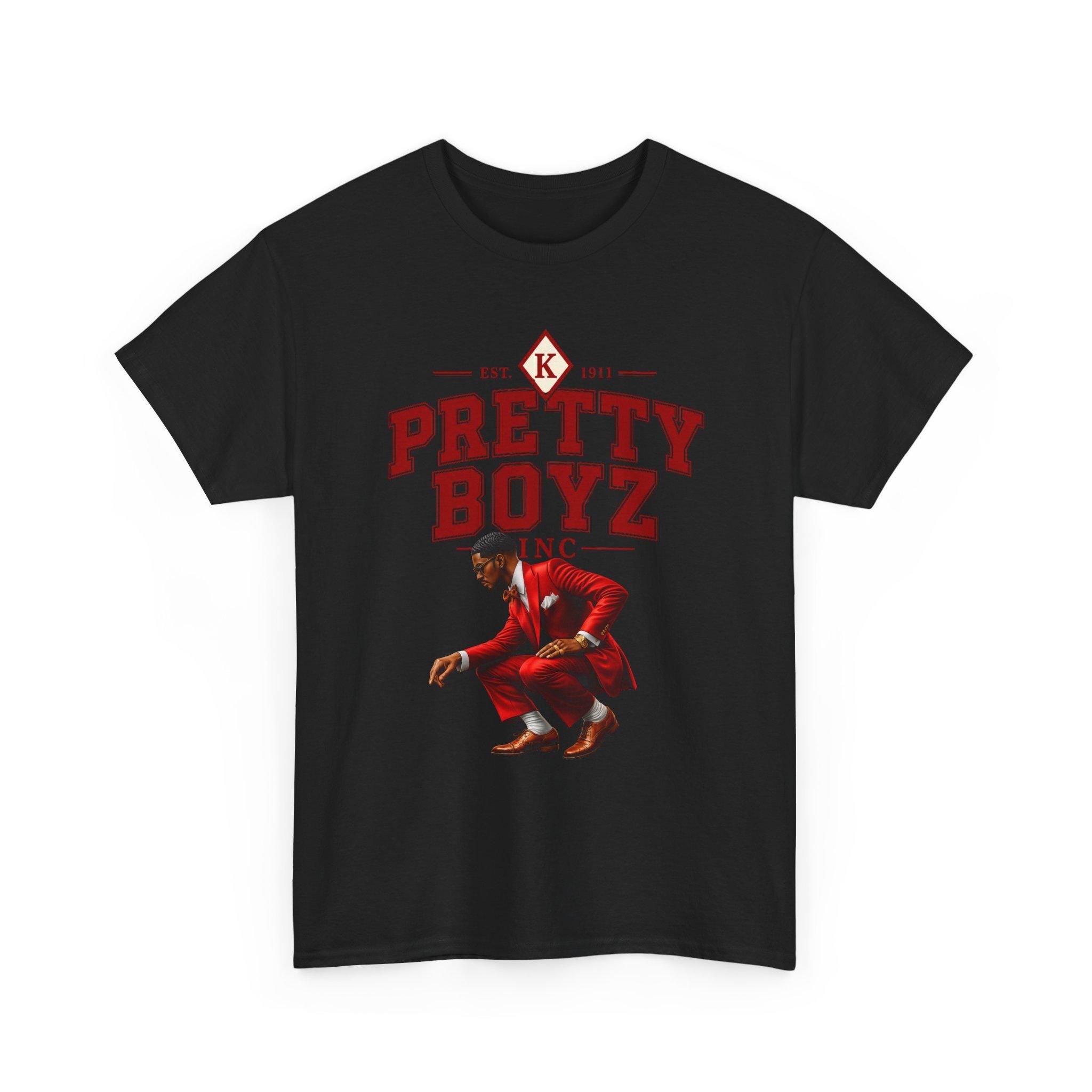 Kappa Pretty Boyz Inc graphic Tee HBCU Fraternity Crimson and Cream Inspired Kappas