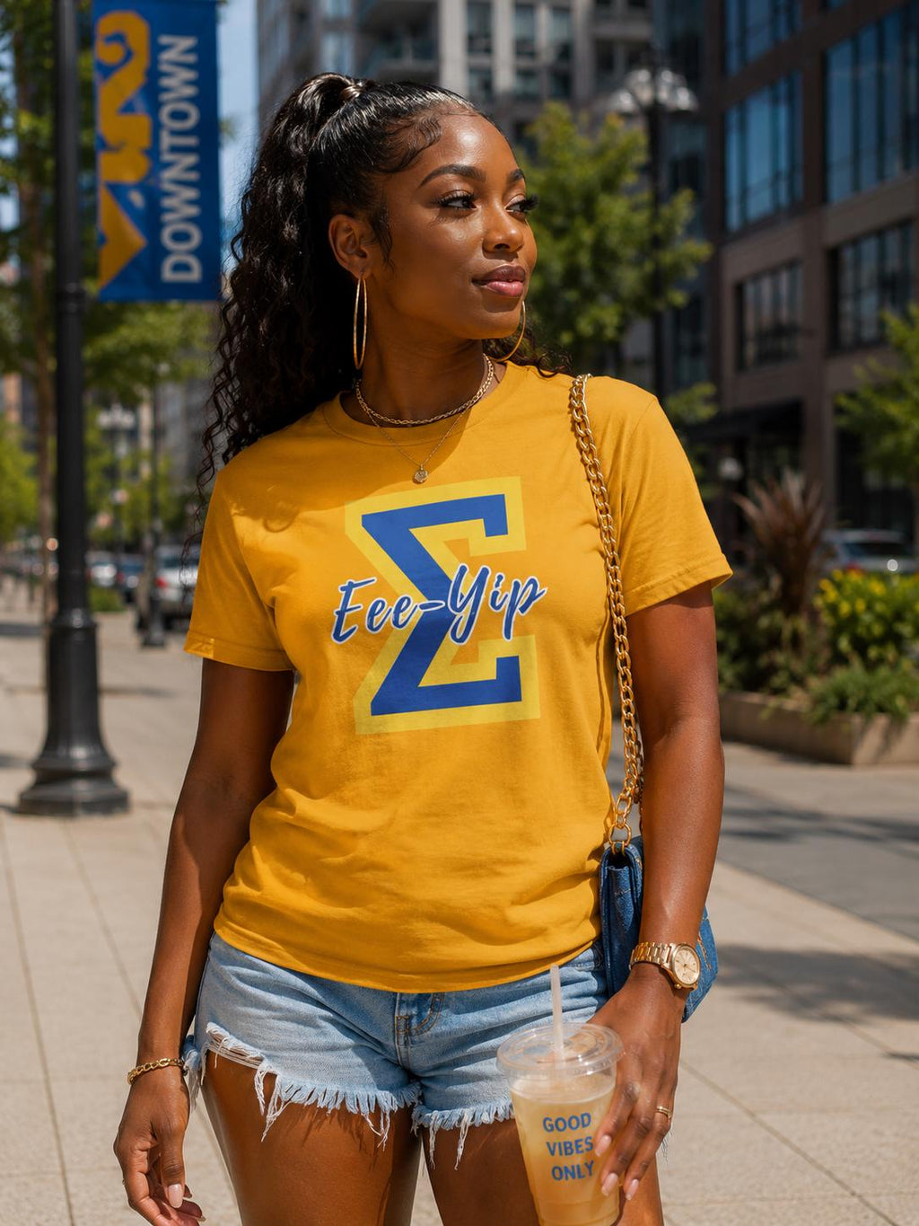 Sigma Letter Script Tee | Greek Sorority Fraternity Shirt