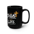 Got Jesus Got Life Black Ceramic Mug | Christian Coffee Mug | Faith Gift | Worship Mug | Inspirational Christian Gift | 15 oz Ceramic Mug