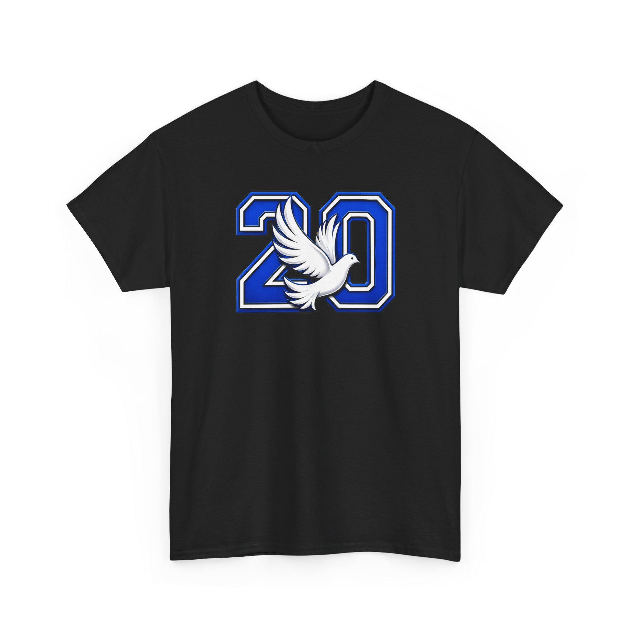 Finer Zeta Number 20 Dove Tee | Blue and White Zeta Sorority