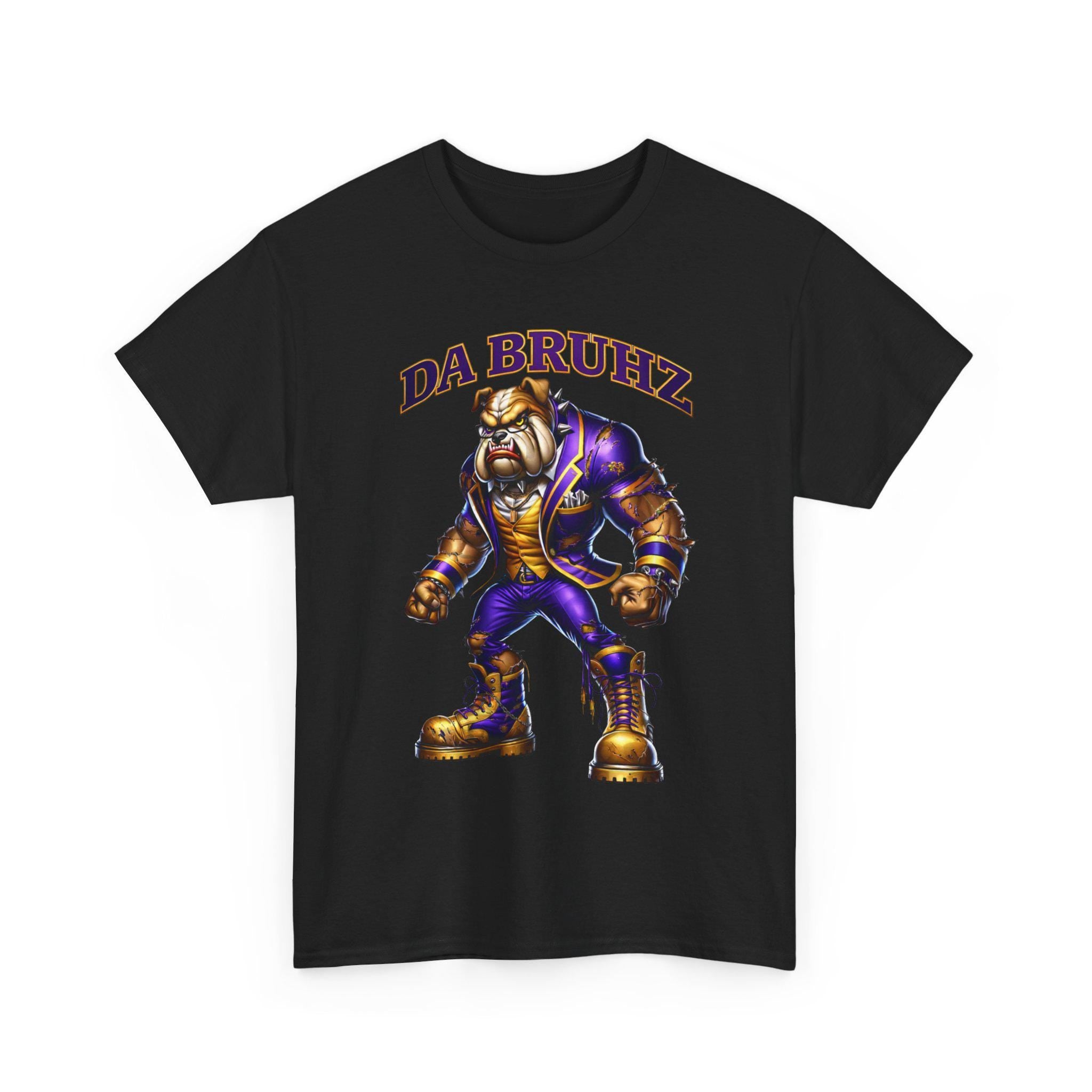 Que Tee Da Bruhz Shirt Q Dog Bulldog shirt Purple Gold Fraternity gear HBCU College Outfit Men Omega Inspired Shirt Gift