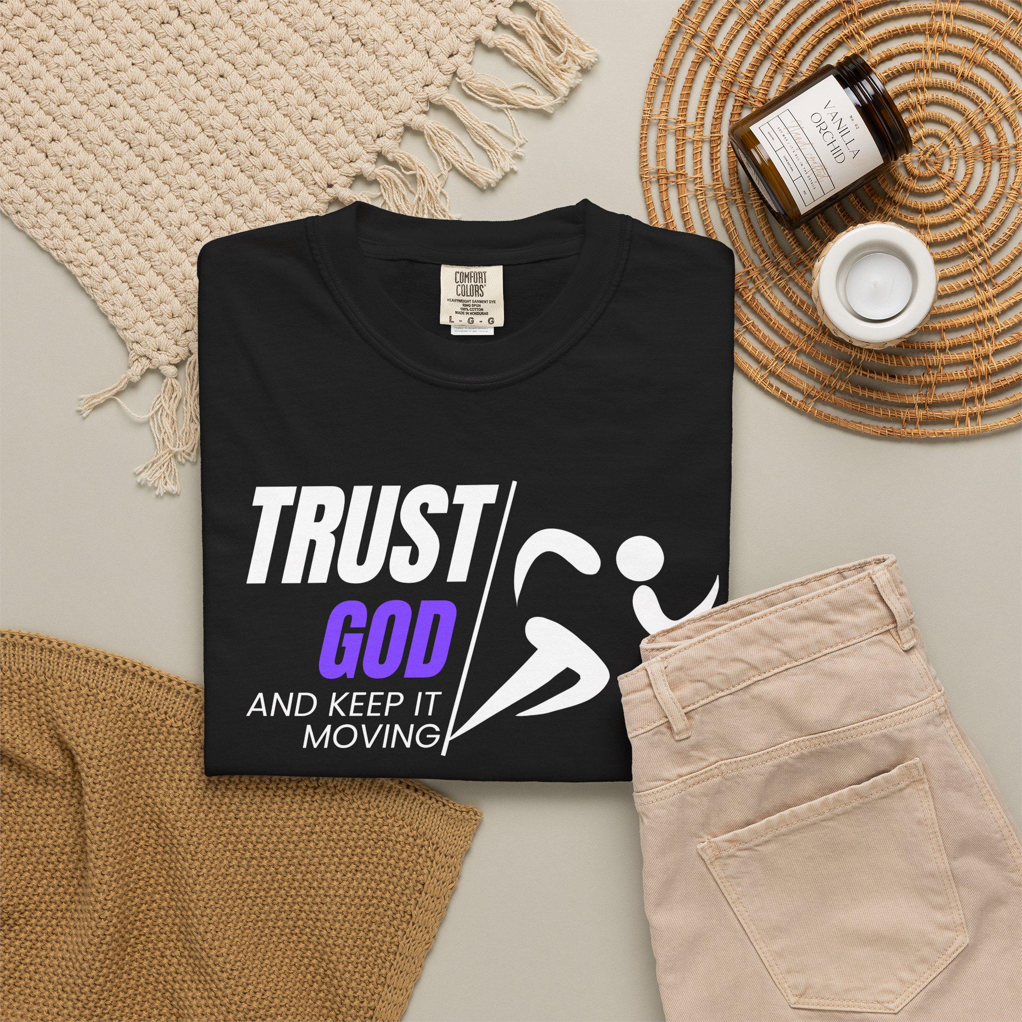 Trust God 2.0, Religious Tee, Comfort Colors T-Shirt, Meme Shirt, Retro Vintage Shirt, Gift for Religious Faith Christian Tee