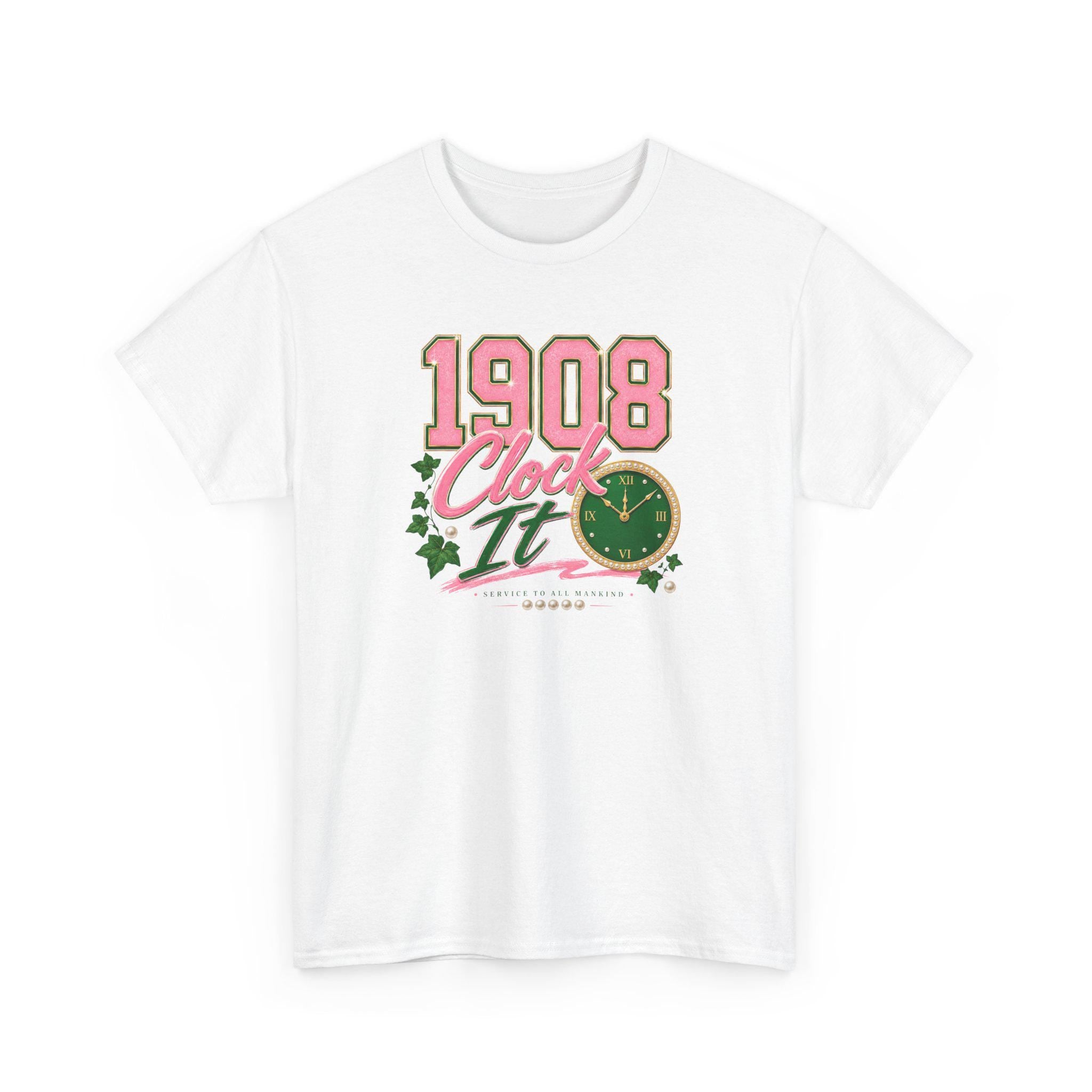 Alpha HBCU D9 Sorority '08 Clock It Tee Paraphernalia Crossing or Prophyte Gift