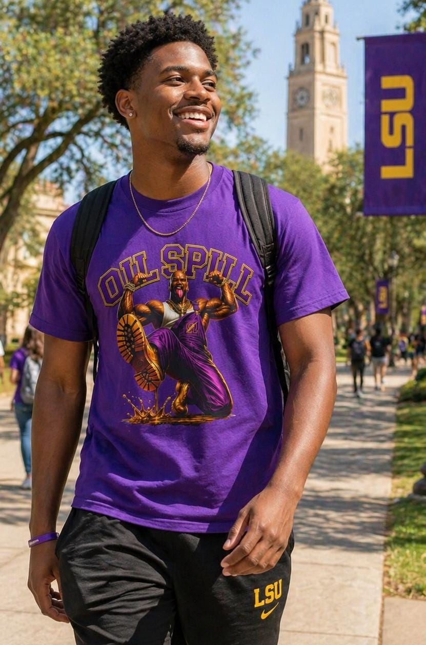Que Fraternity Shirt Oil Spill T-Shirt Purple Tee HBCU Party Tee Black Greek Letter Fraternity
