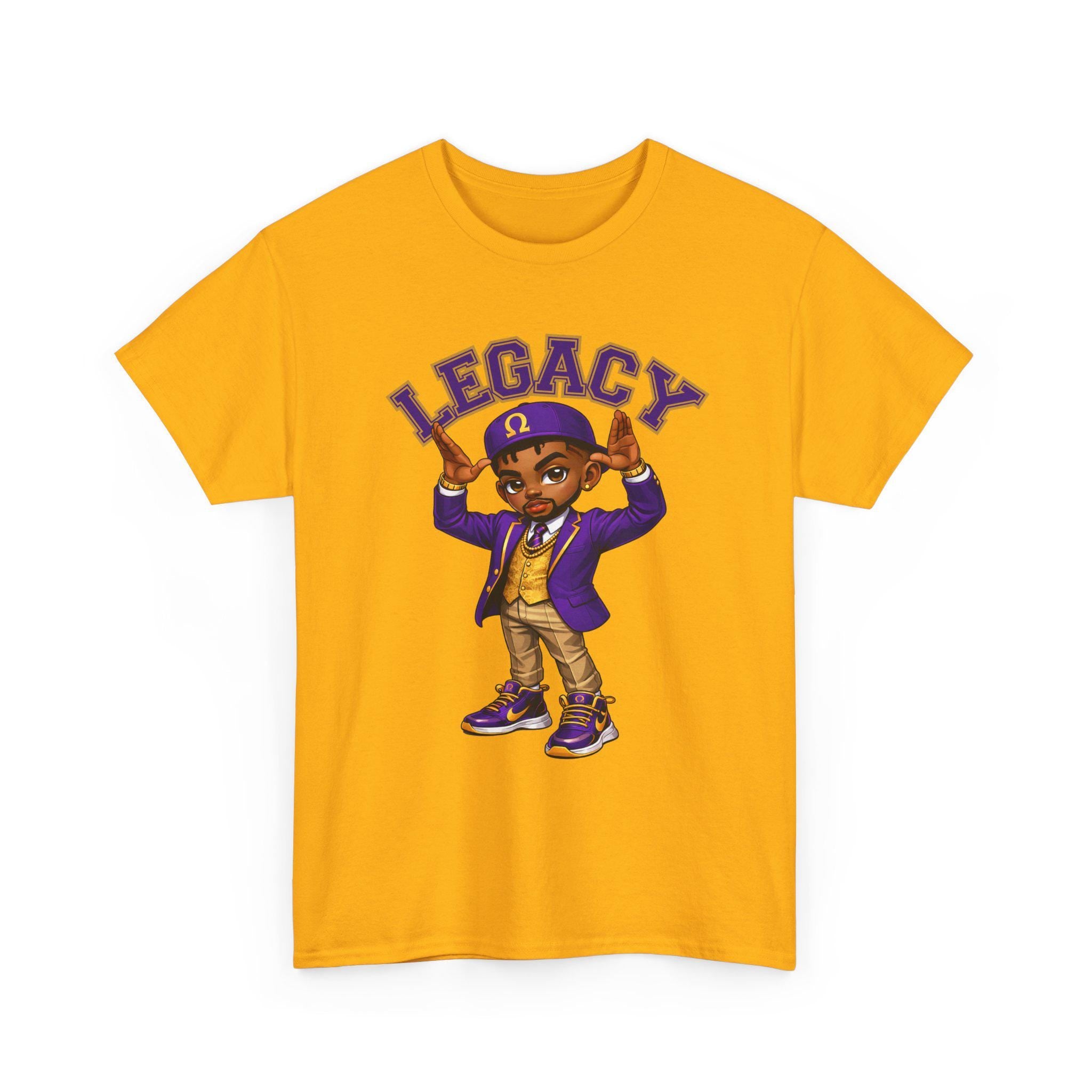 Que Legacy Shirt Omega Fraternity Shirt Purple Gold Ques Shirt Greek Life Apparel Omega Gift Legacy Tee