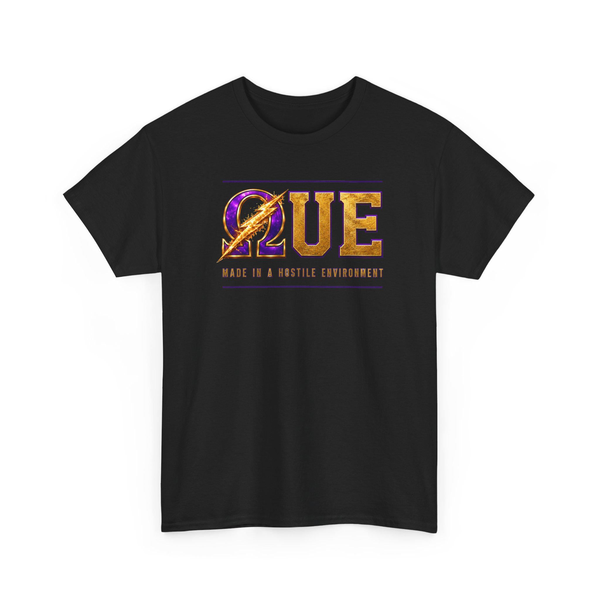 Omega Tee Made In A Hostile Environment Shirt, Q Dog Bulldog shirt Purple Gold Fraternity gear HBCU College Outfit Men Omega Inspired Shirt