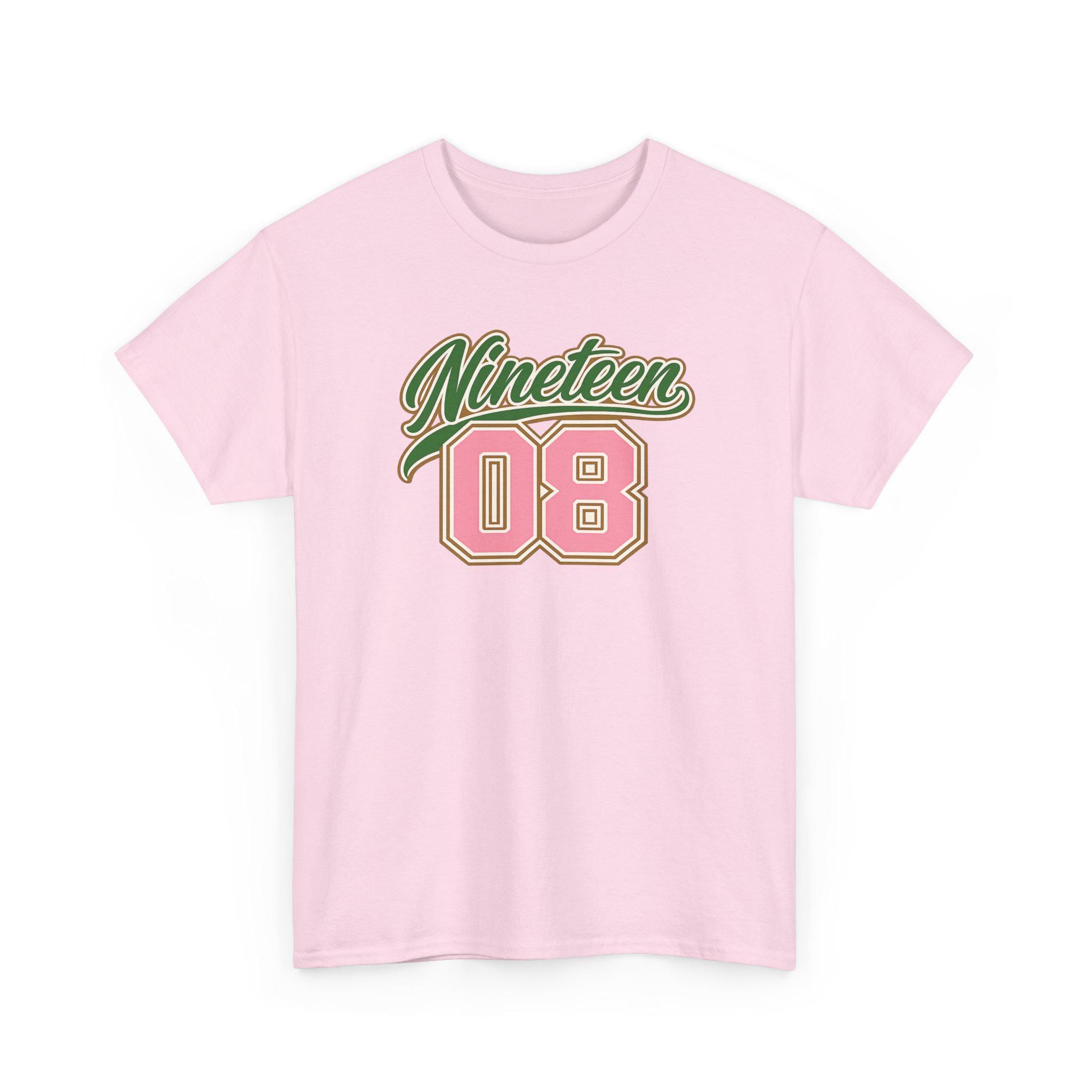 Alpha Nineteen 08 Pretty Girl Pink Tee | Pink and Green Sorority