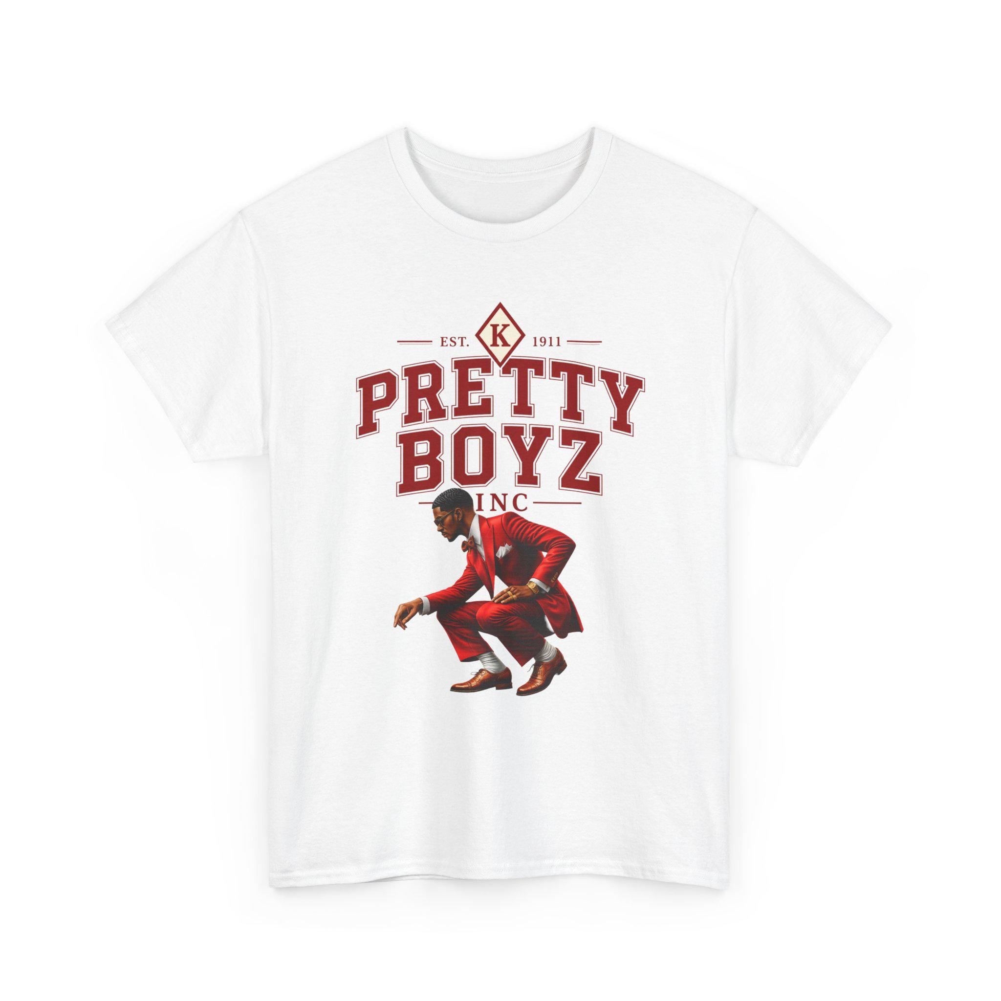 Kappa Pretty Boyz Inc graphic Tee HBCU Fraternity Crimson and Cream Inspired Kappas