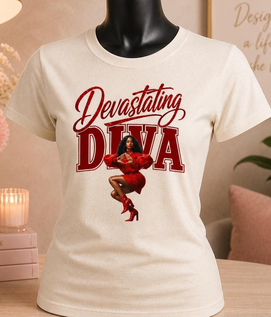 Devastating Diva Tee | Retro Script