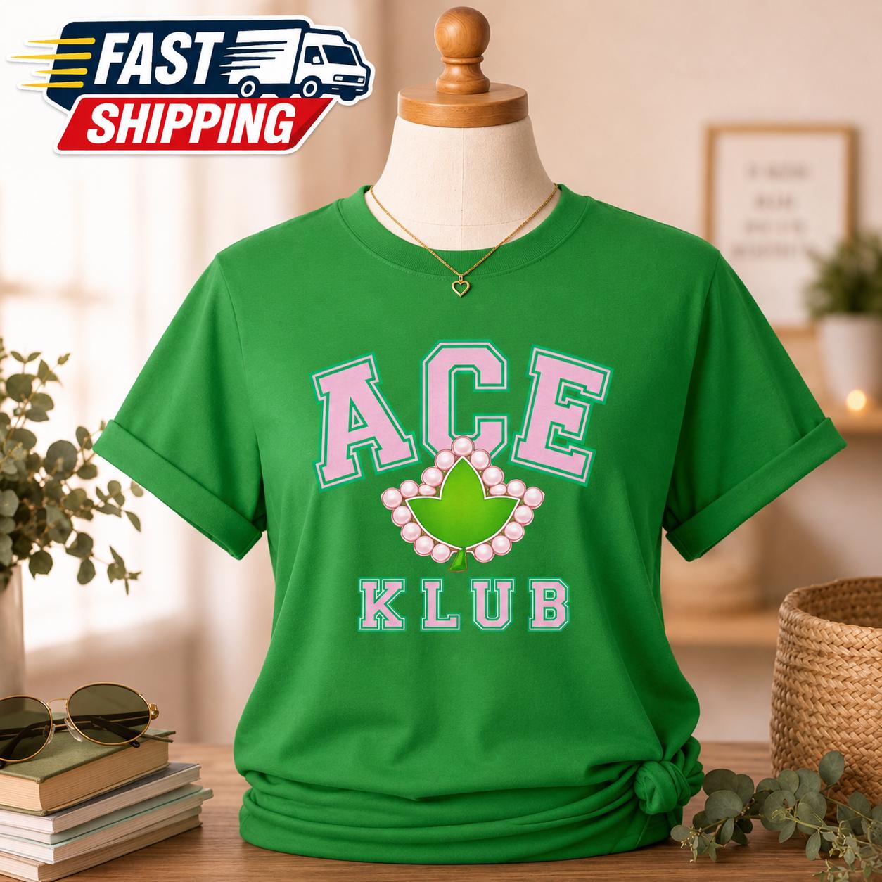 Alpha ACE Club Shirt | Alpha Sorority Tee | Pretty Girl Greek Apparel | Black Sorority Gift | Ivy Tee