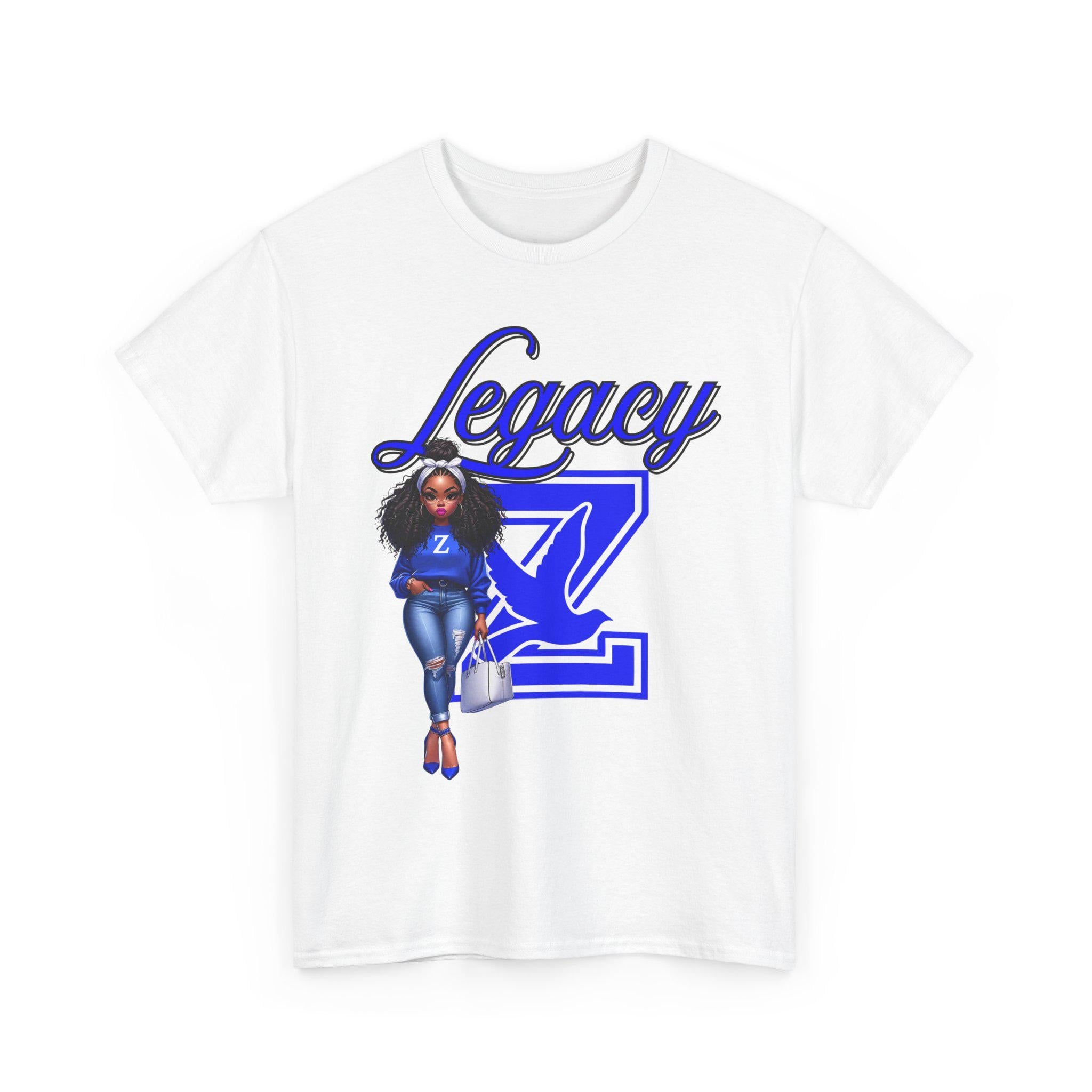 Zeta Legacy Shirt ZPB Sorority Tee Zeta Legacy Gift Divine Nine Apparel Sorority Mom Daughter Shirt Blue White Greek Tee