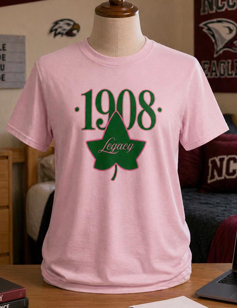 Alpha Legacy '08 Shirt Sorority Shirt Pink Green Alpha Gift Greek Life Shirt Legacy Apparel