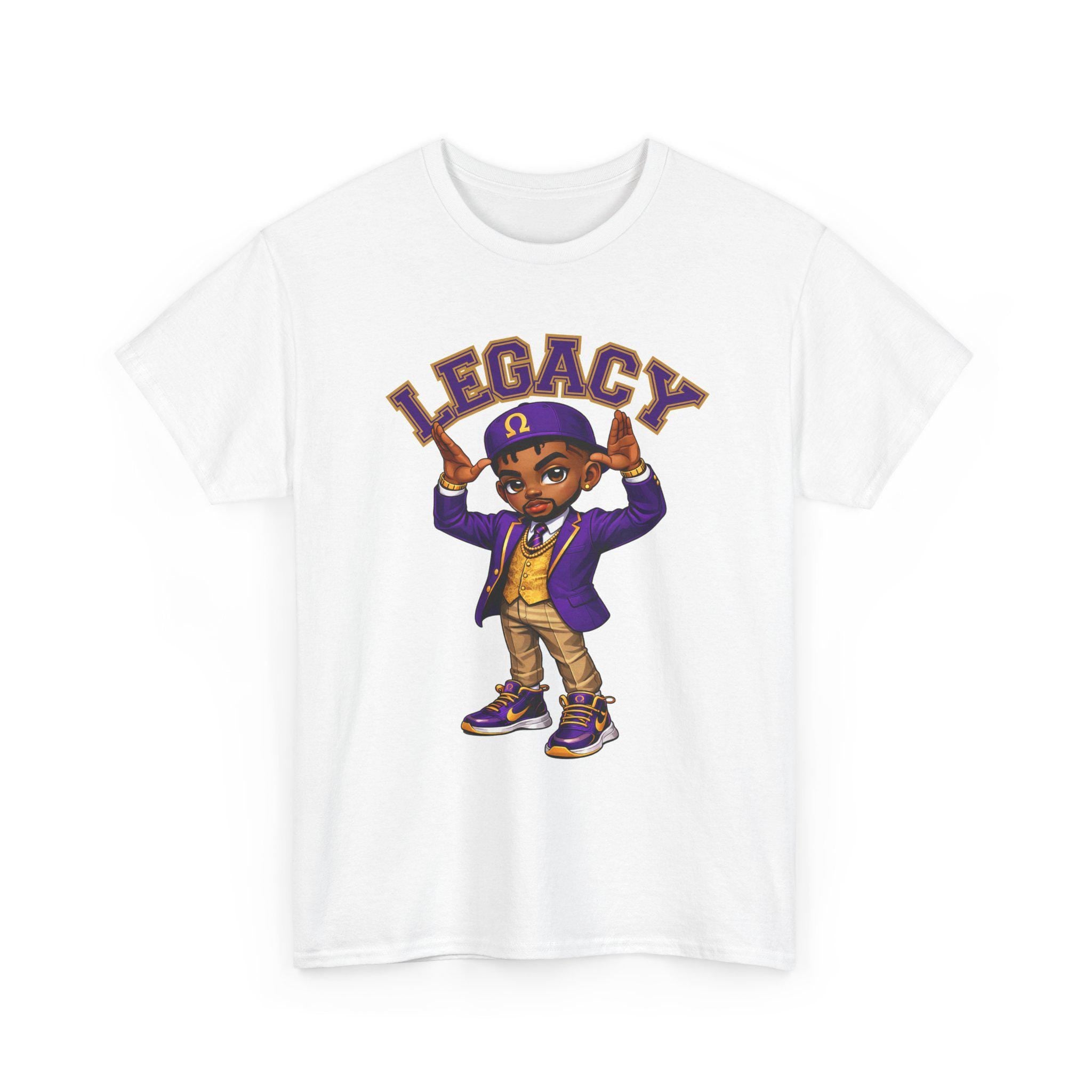 Que Legacy Shirt Omega Fraternity Shirt Purple Gold Ques Shirt Greek Life Apparel Omega Gift Legacy Tee
