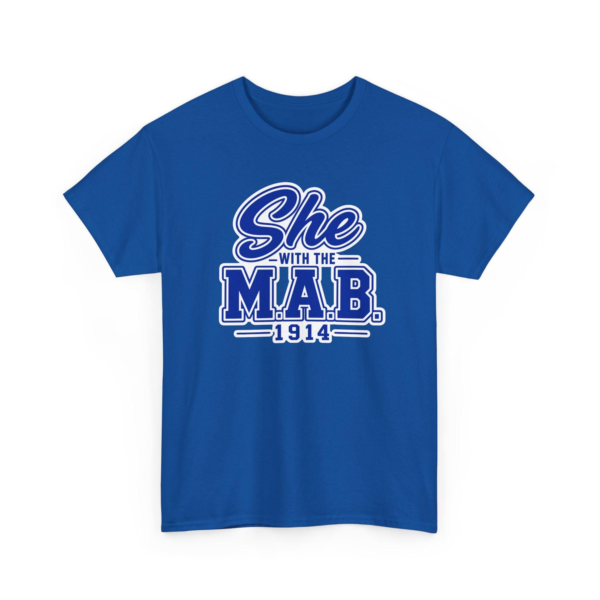 Sigma She With The MAB Tee, PBS Greek Life Shirt Black Greek Apparel Fraternity Gift Sigma Blue Shirt Sigma Greek Letter Tee