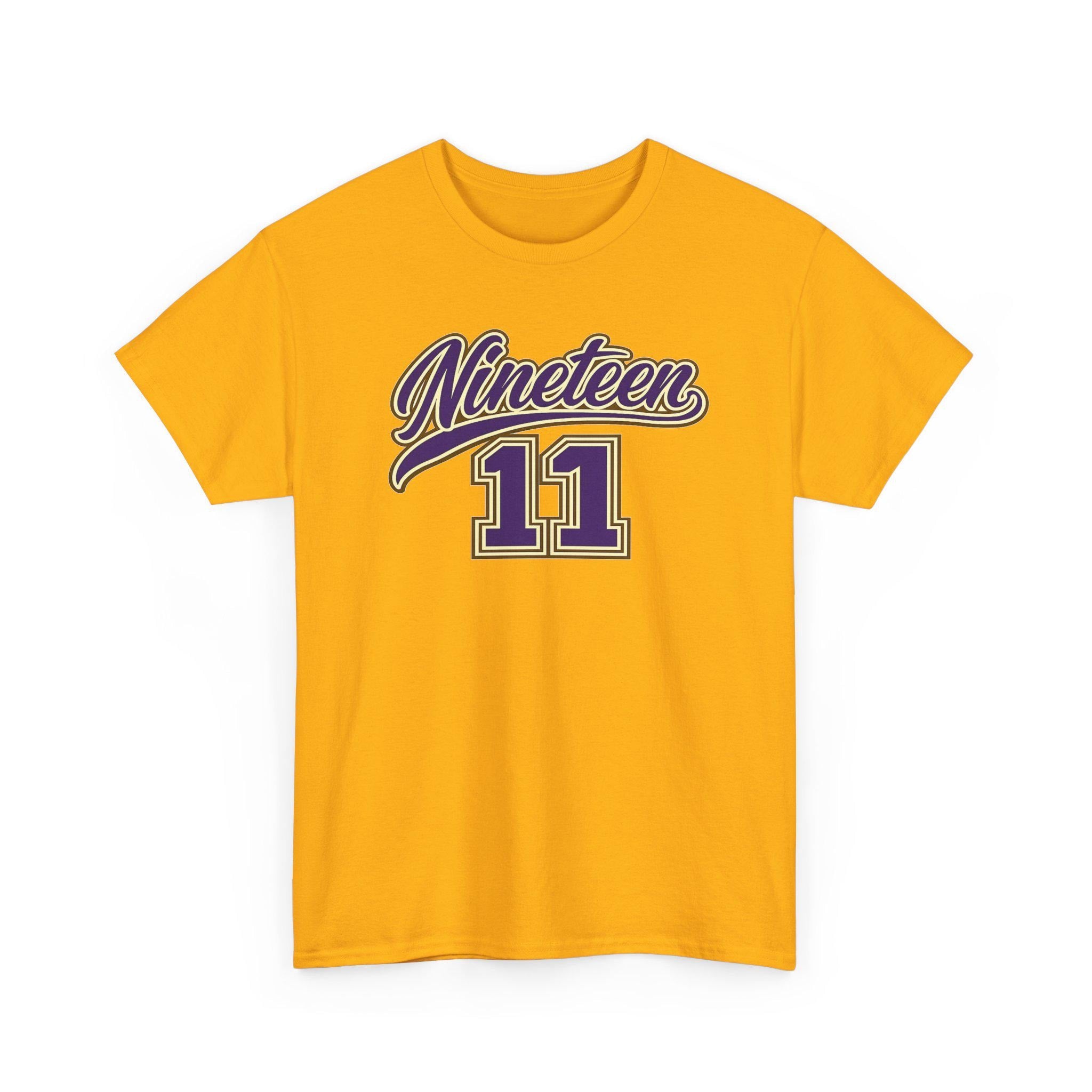 Nineteen 11 QUE Shirt, Men of Omega Tee, Purple and Gold Fraternity