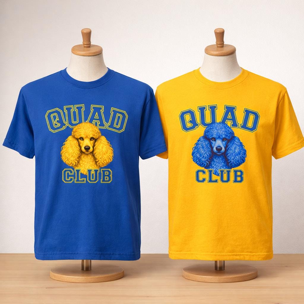 Poodles Ace Club Shirt SGRho Poodle Shirt Poodles Sorority Shirt Blue Gold Greek Life Shirt Poodles Gift