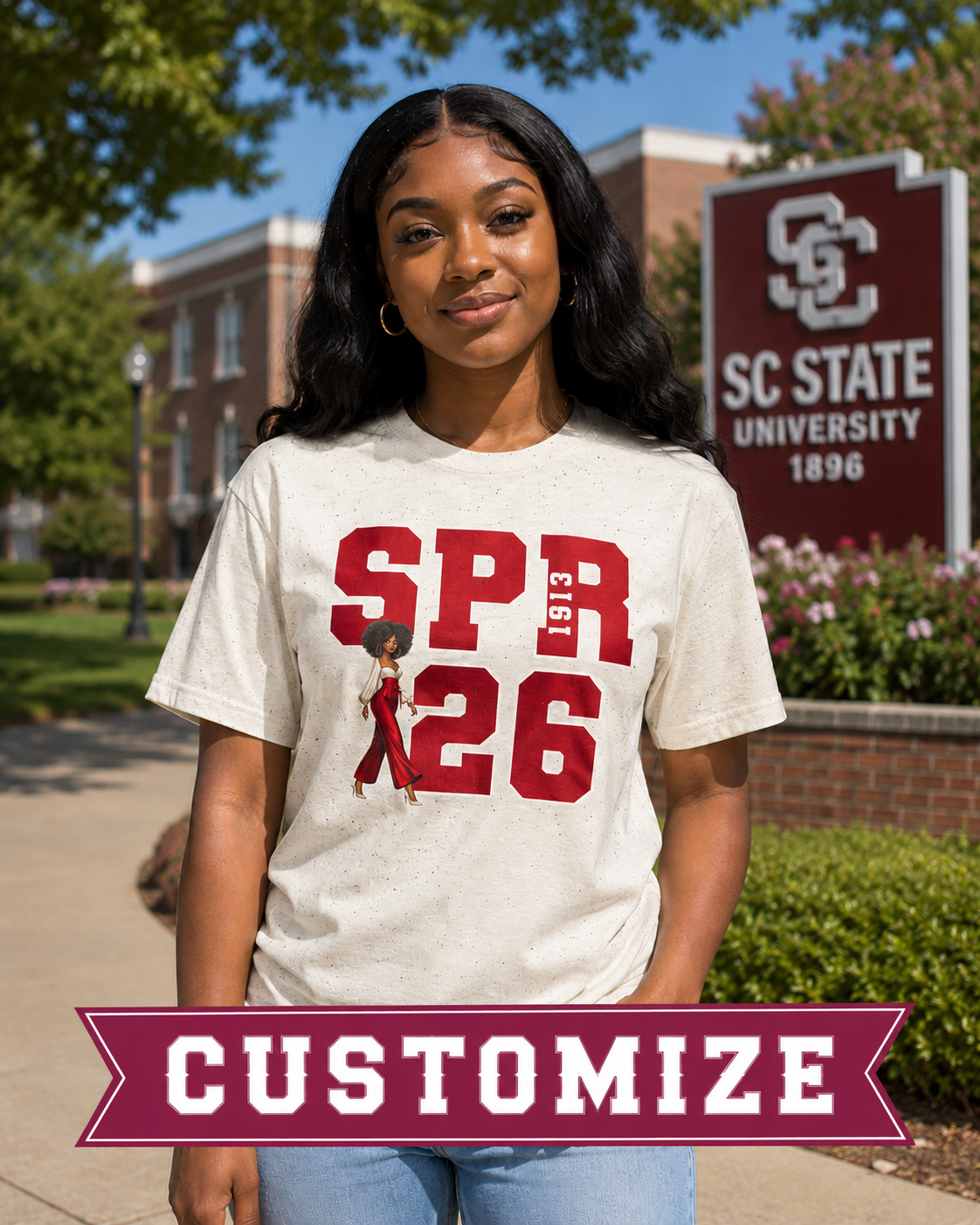 Customizable Crossing Tee | Divine 9 Pride