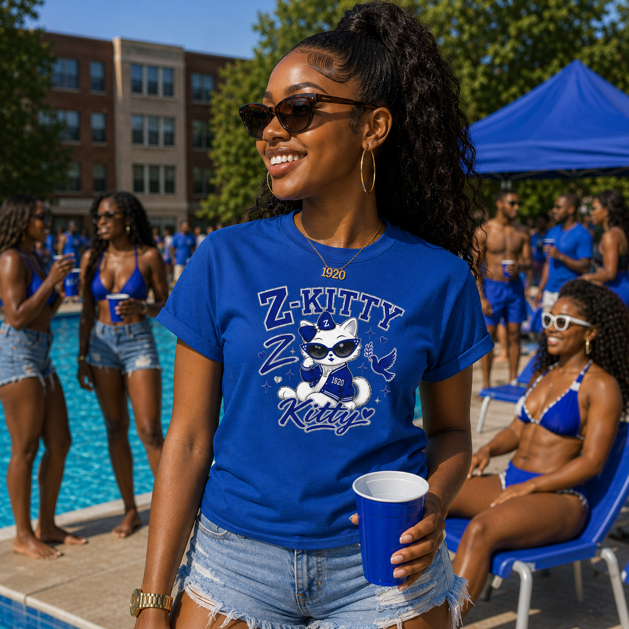 Z Kitty Kitty Tee | Sorority Zeta Design