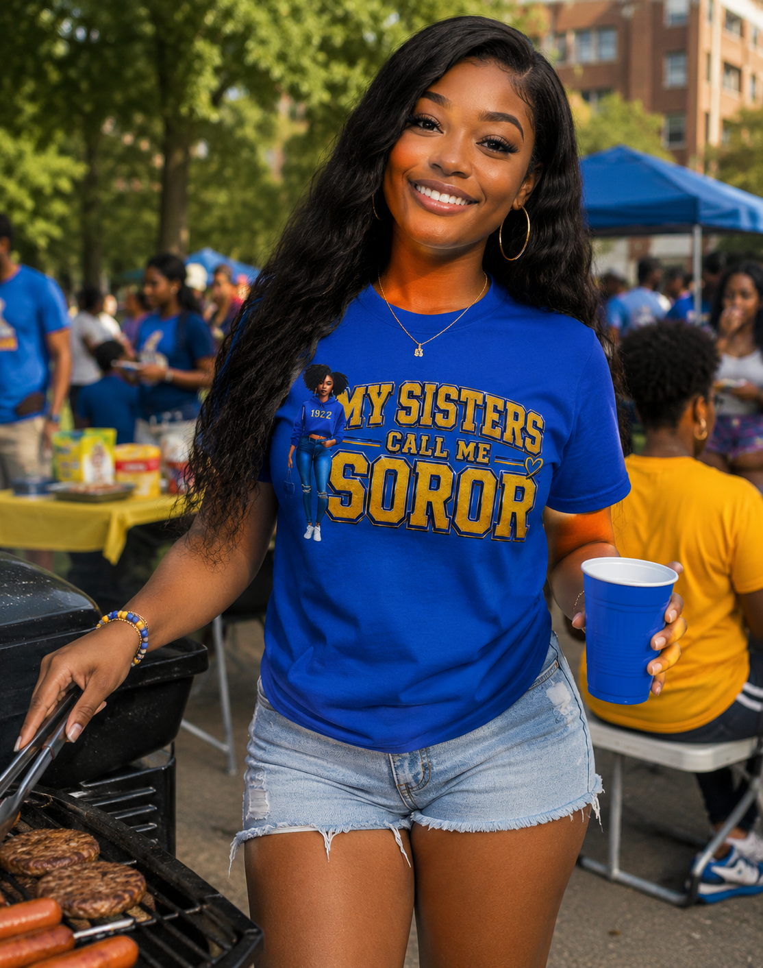 SG Rho Sorority Tee | My Sisters Call Me SOROR Shirt | Crossing Gift for Probate SZN