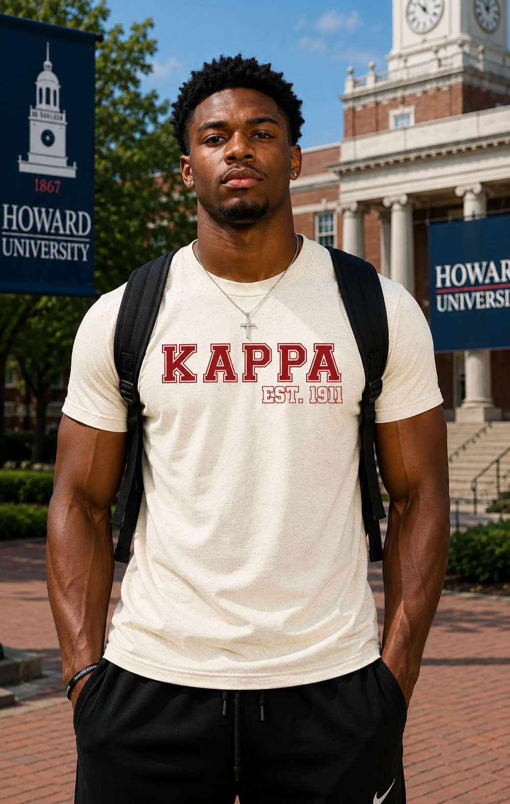 Kappa Pretty Boyz Tee HBCU Fraternity Crimson and Cream Inspired Kappas