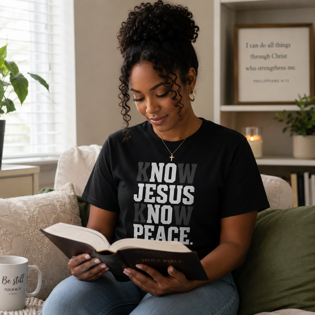 Know Jesus Know Peace, Religious Tee